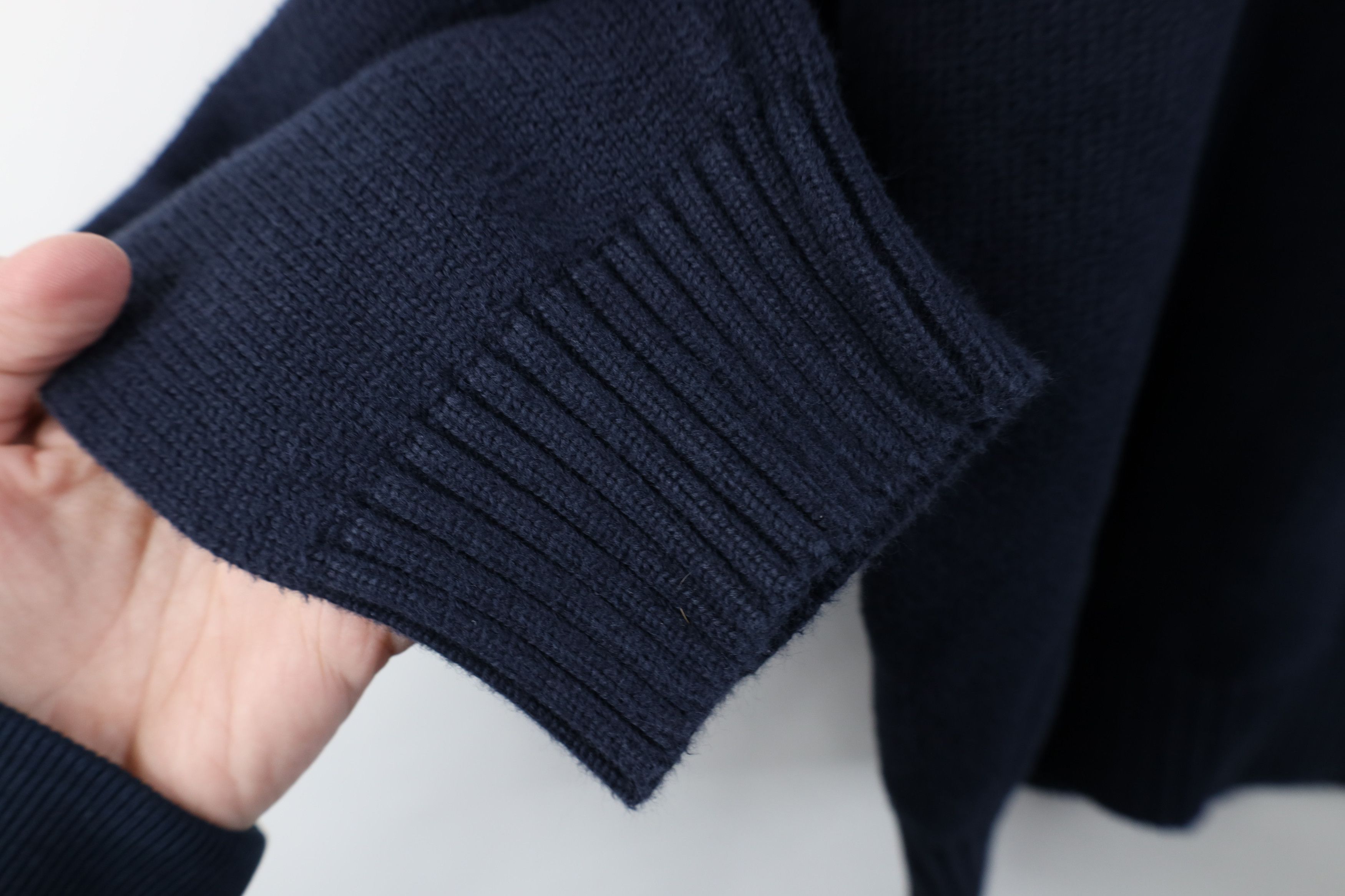 Ralph Lauren Vintage Ralph Lauren Ribbed Knit 1/4 Half Zip Sweater Blue Size US XXL / EU 58 / 5 - 8 Thumbnail