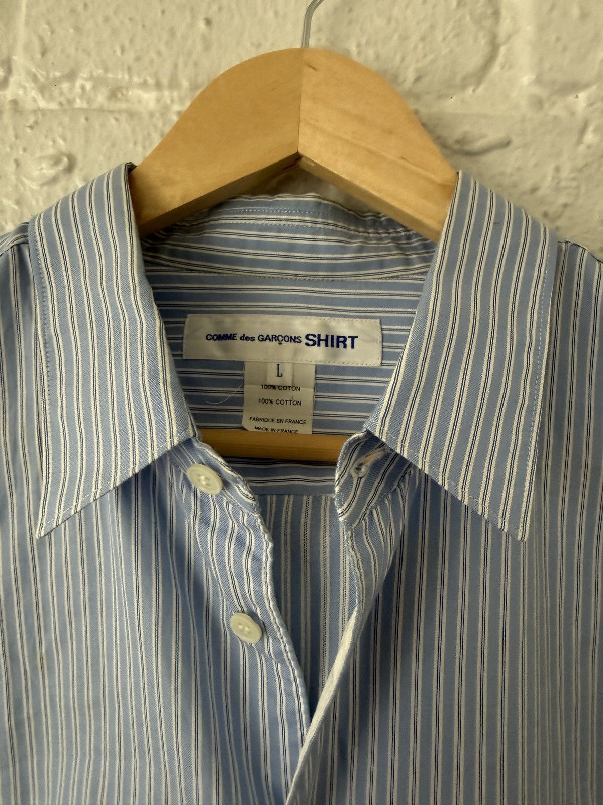 Comme des Garcons SHIRT RARE Comme des Garçon Cut Out Striped Shirt Size US XL / EU 56 / 4 - 3 Thumbnail