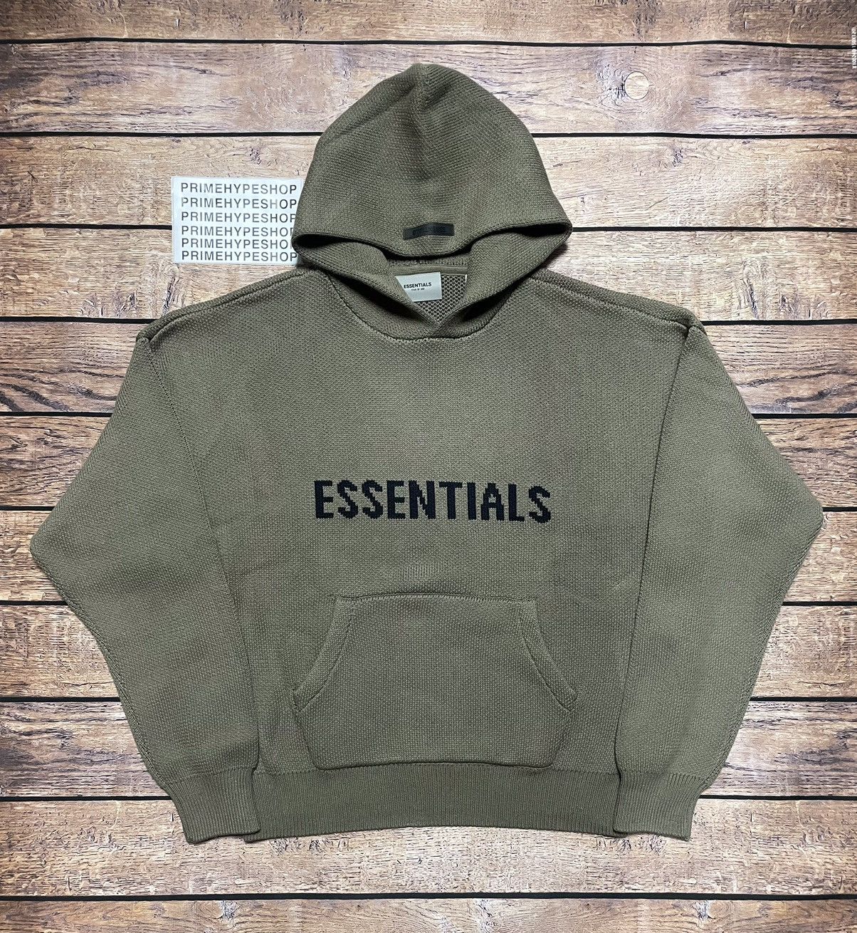 Fear of God Fear of God Essentials Knit Hoodie Harvest FW21 size L ...