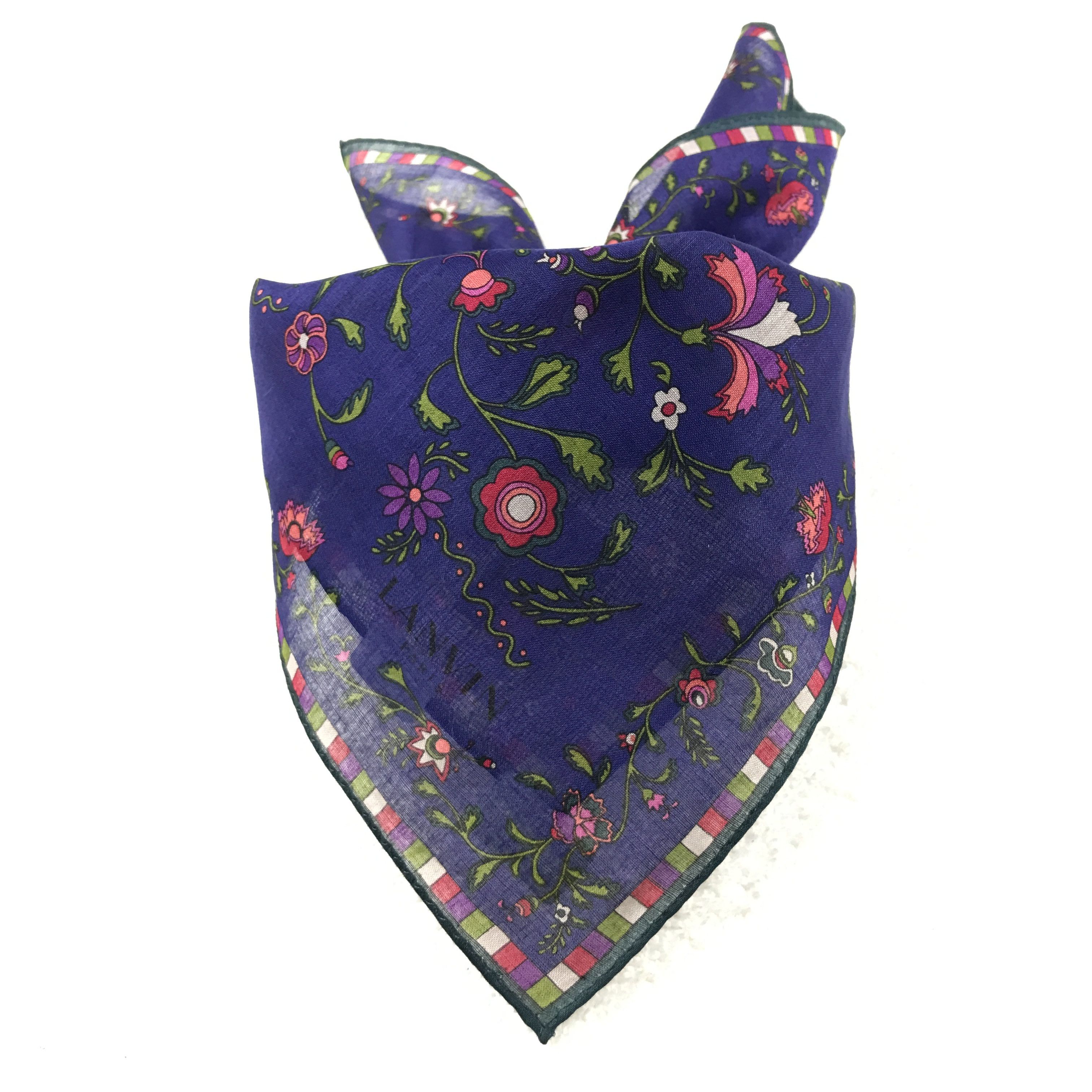 Designer × Lanvin × Vintage Vintage Lanvin Bandana Neckerchief Handkerchief Size ONE SIZE - 4 Thumbnail