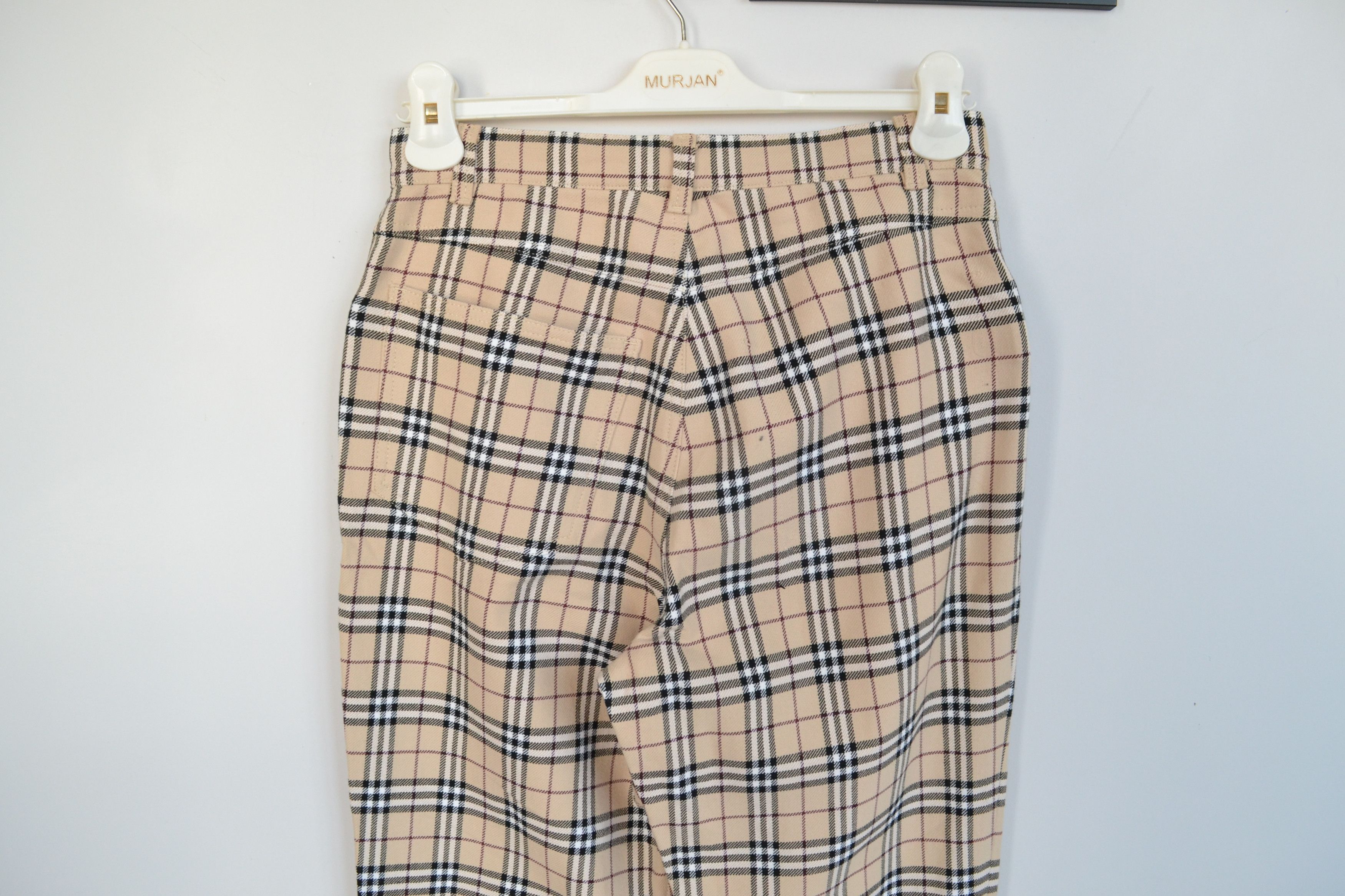 Burberry BURBERRY Pants Nova Check Trousers Beige Cotton White Size 28" / US 6 / IT 42 - 7 Thumbnail