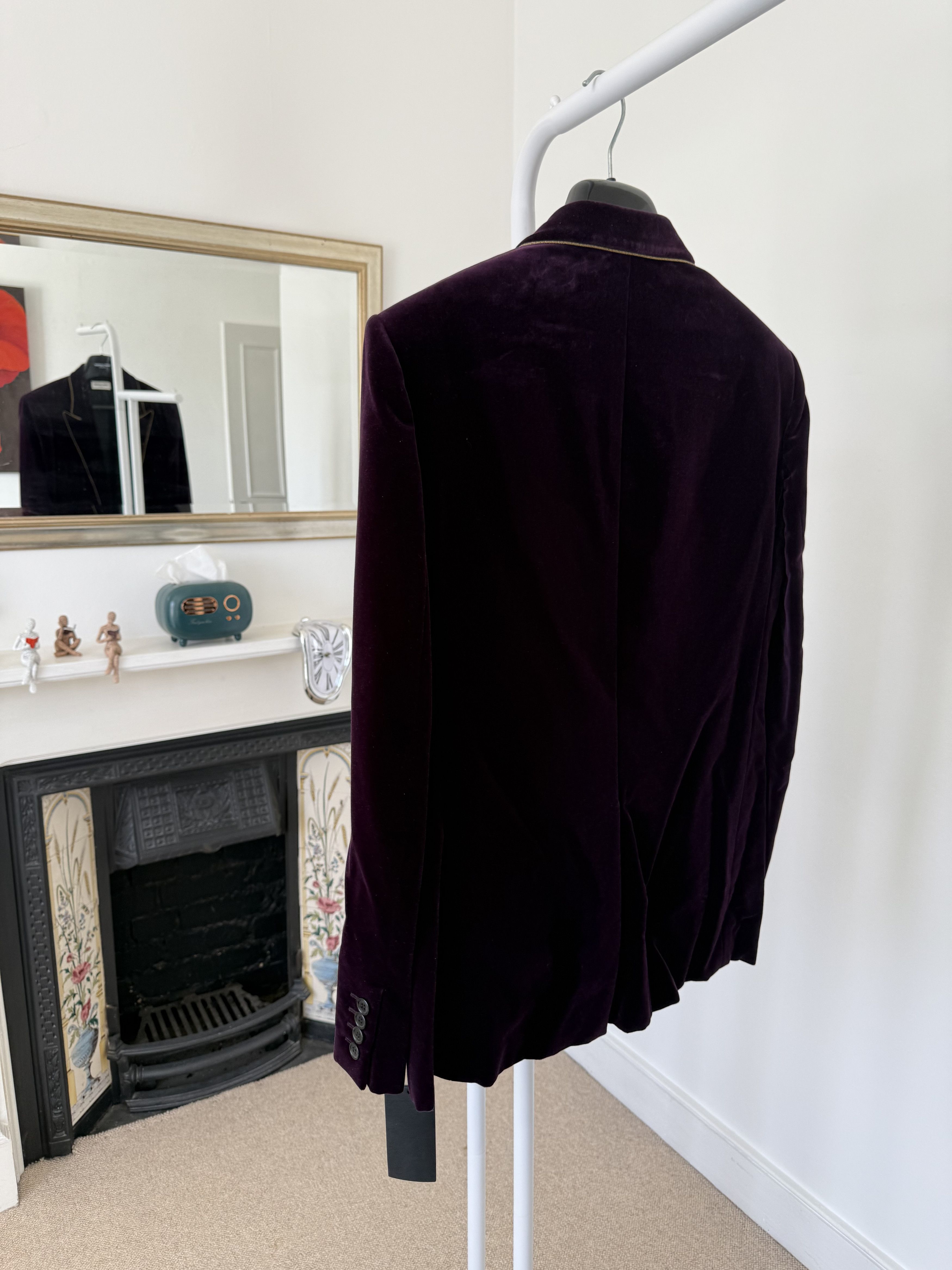 Saint Laurent Paris SS22 Saint Laurent Single Breasted Velvet Jacket Size 50R - 5 Thumbnail
