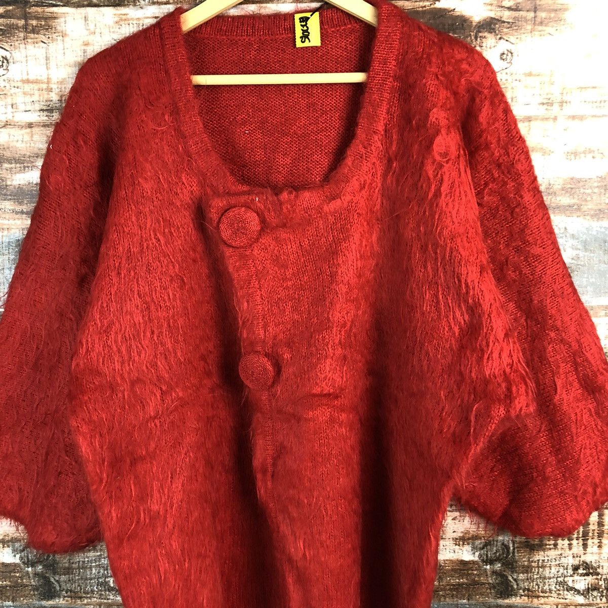 Homespun Knitwear × Japanese Brand Japanese Brand Red Mohair Cardigan #A2295 Size XL / US 12-14 / IT 48-50 - 5 Thumbnail