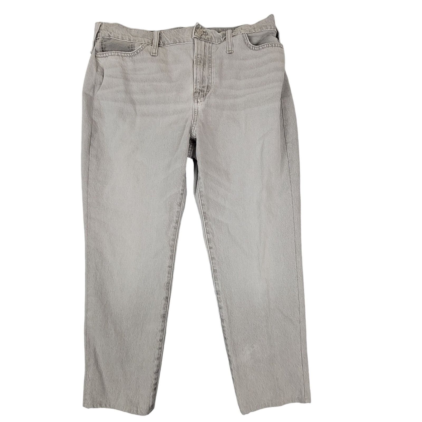 Madewell Madewell 32x26 Perfect Vintage Gray Back Pocket Distressed Size 32" / US 10 / IT 46 - 2 Thumbnail