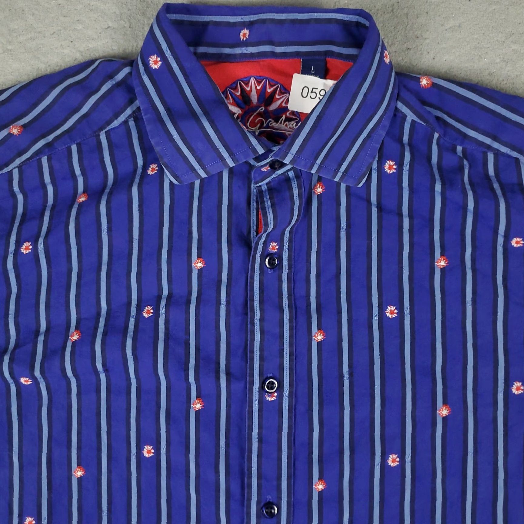 Robert Graham VINTAGE Robert Graham Shirt Mens Large Blue Striped Button-Up Long Sleeve Casual Button-Up 90s Modern Preppy Mens Size US L / EU 52-54 / 3 - 2 Thumbnail