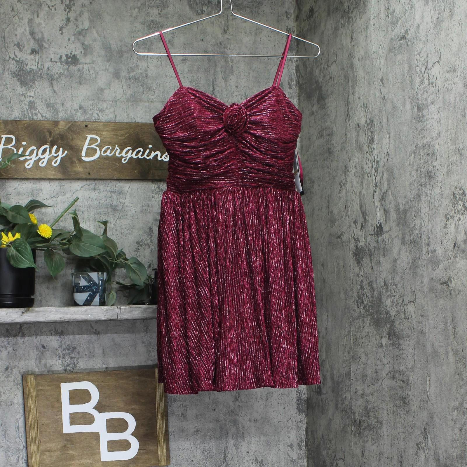 Other Nwt City Studio Strap Fit Flare Mini Dress Wine Red 7 / 8 Size M / US 6-8 / IT 42-44 - 1 Thumbnail