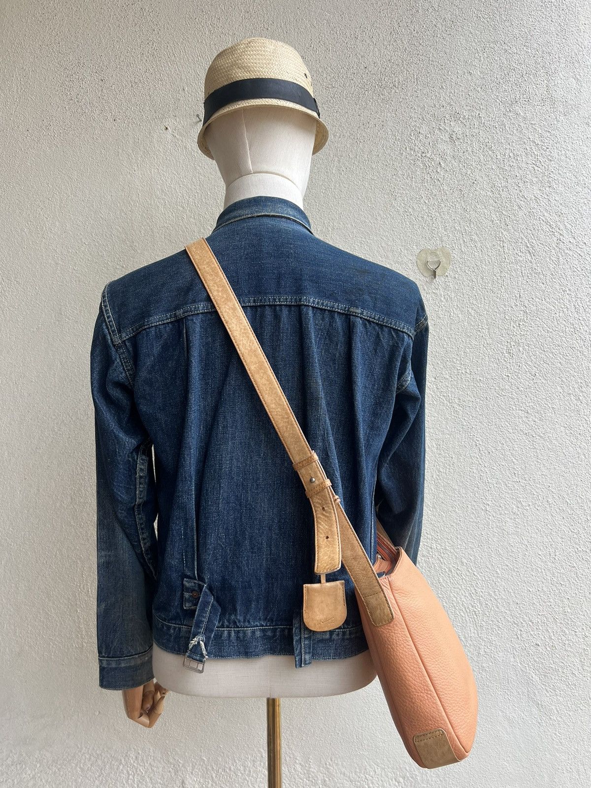 Leather Vintage Kitamura Japan Fade Muddy Patina Leather Bag Sling Size ONE SIZE - 3 Thumbnail
