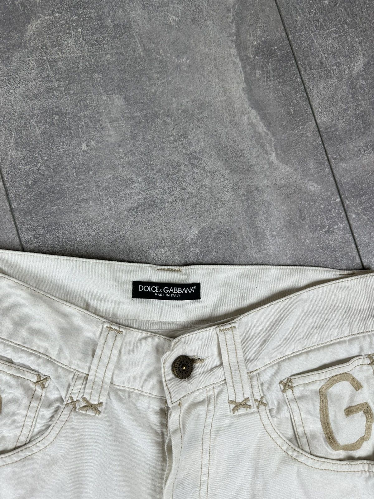 Dolce & Gabbana Dolce & Gabbana Logo Women’s Luxury White Jeans Size 28" / US 6 / IT 42 - 8 Thumbnail
