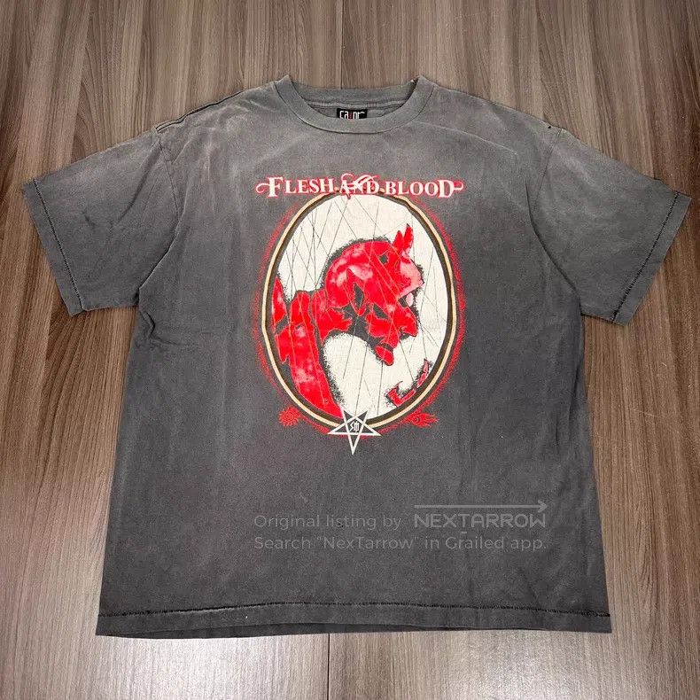 Saint Michael Saint Michael Crackle letter print washed distressed short Size US XL / EU 56 / 4 - 1 Thumbnail