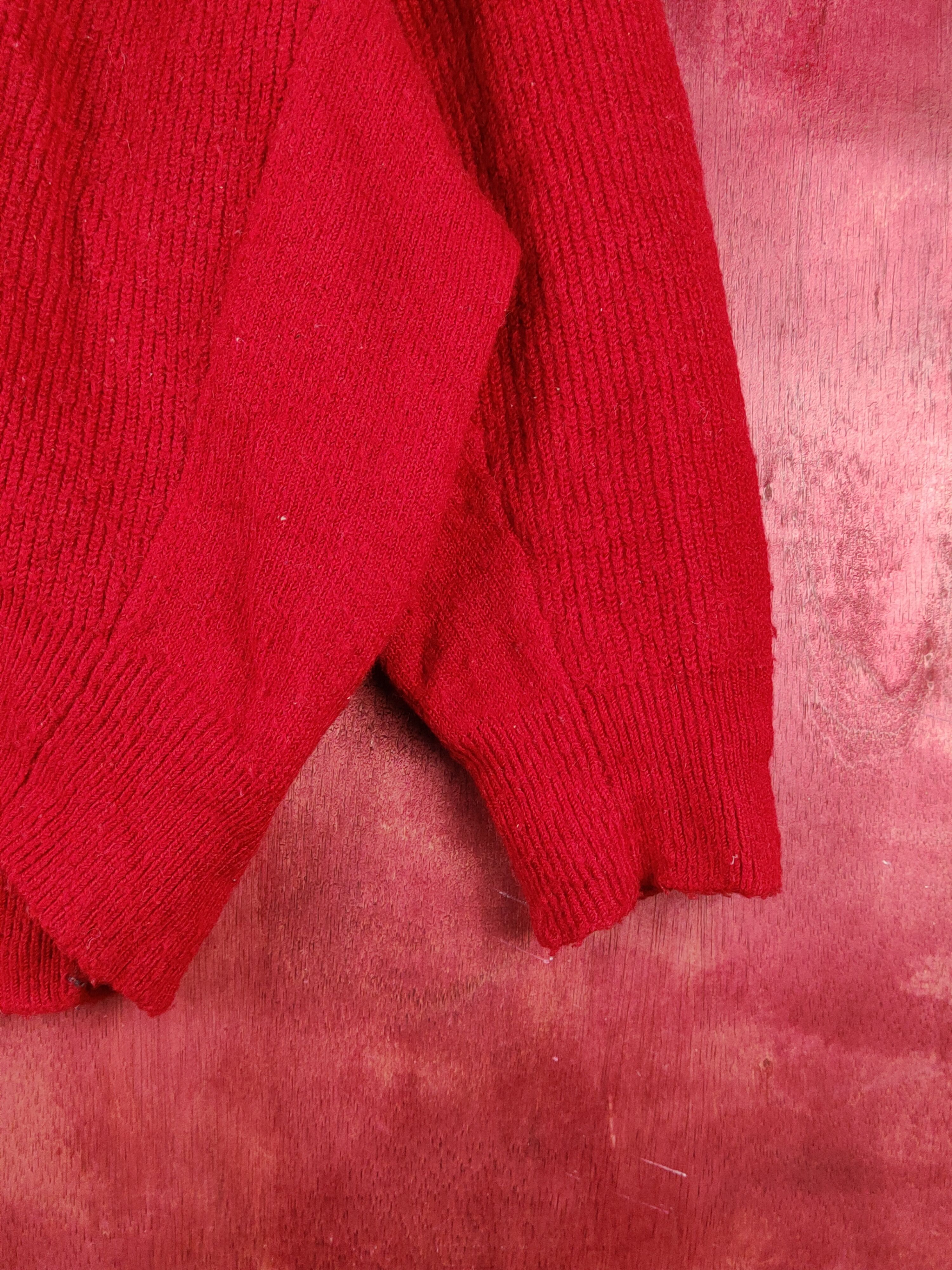 GU GU Red Knitwear cardigan japan Sweaters #S1578 Size L / US 10 / IT 46 - 6 Thumbnail