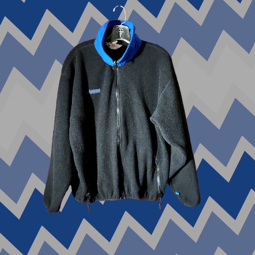Vintage VINTAGE Columbia Men's Fleece Jacket Black Adult Large Collared Mock Full Zip Size US L / EU 52-54 / 3 - 1 Thumbnail