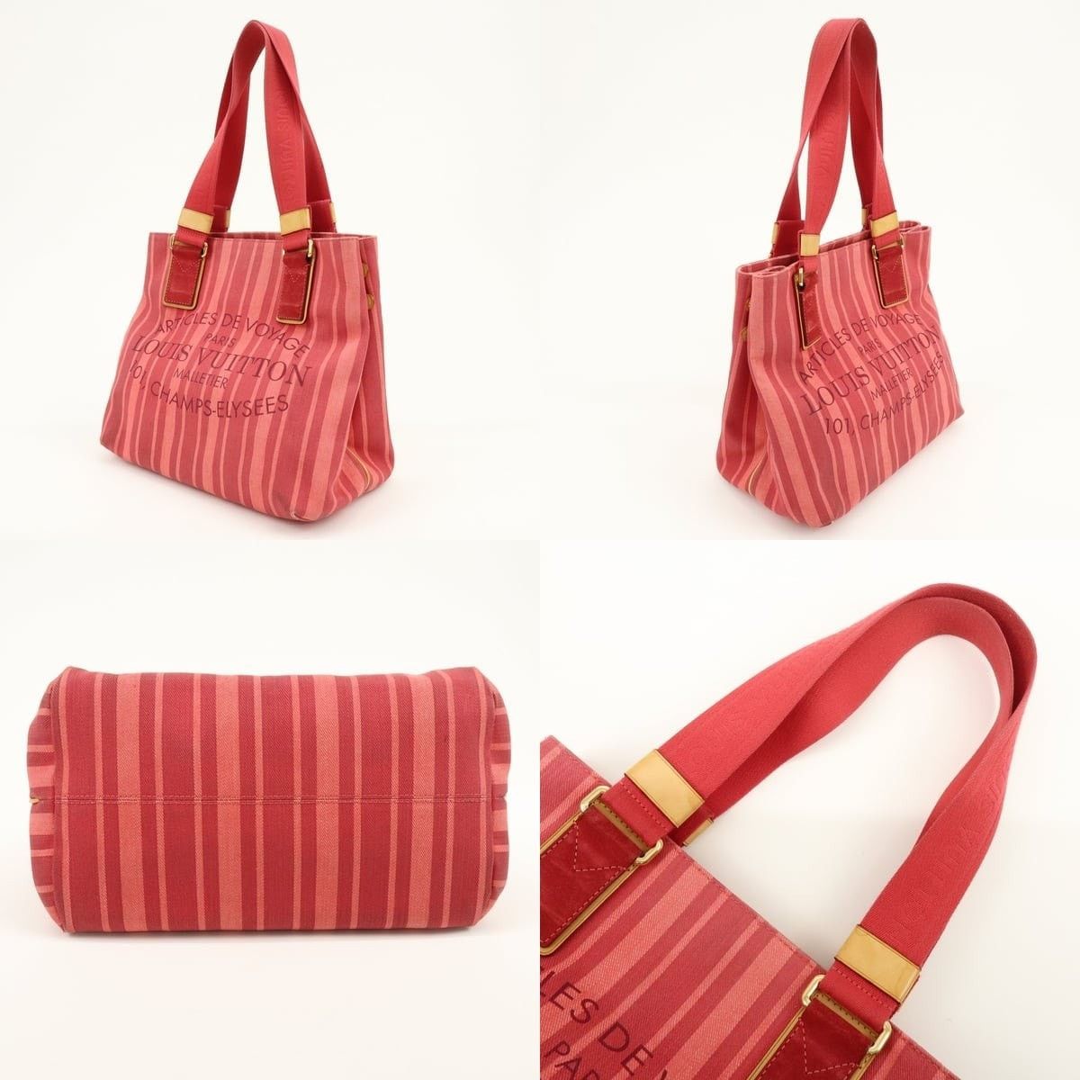 Louis Vuitton Louis Vuitton Plan Soleil Cabas PM Canvas Tote Red Size ONE SIZE - 3 Thumbnail