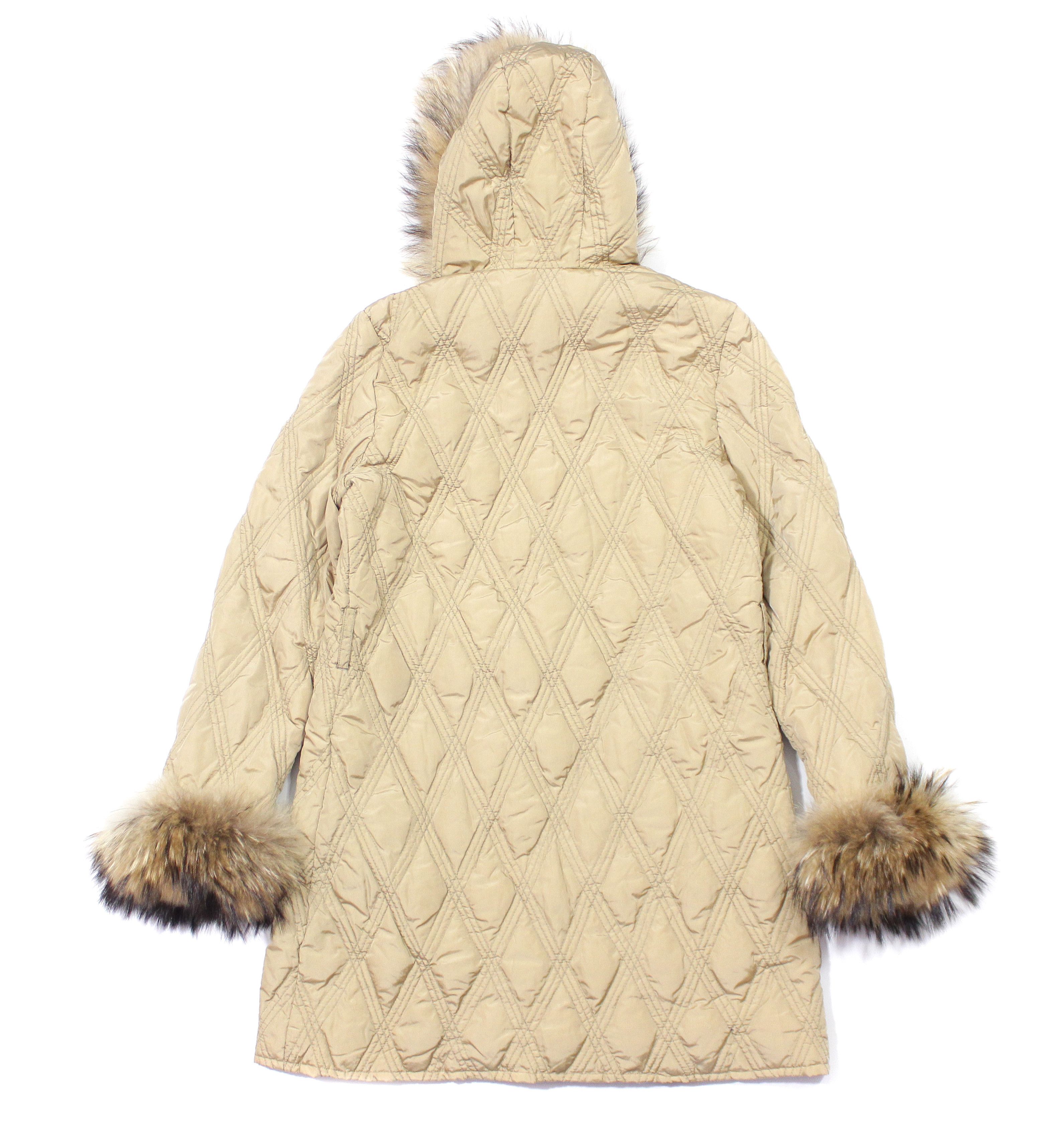 Moncler Goose Down Quilted Fur Jacket Vintage Size M / US 6-8 / IT 42-44 - 2 Thumbnail