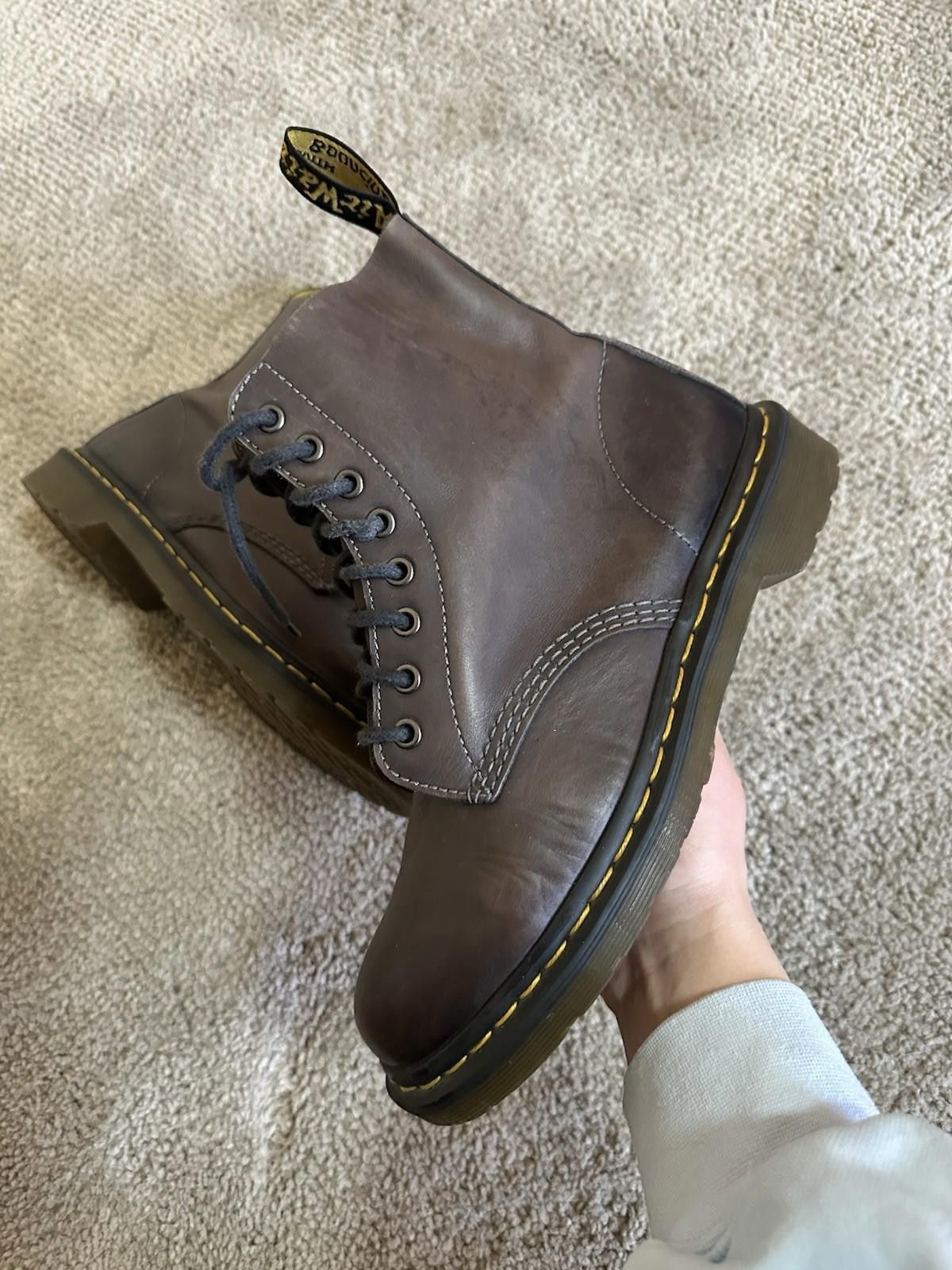 Dr. Martens Boots Dr. Martens 1460 Leather Brown Sz 39-40 Size US 8 / IT 38 - 2 Thumbnail