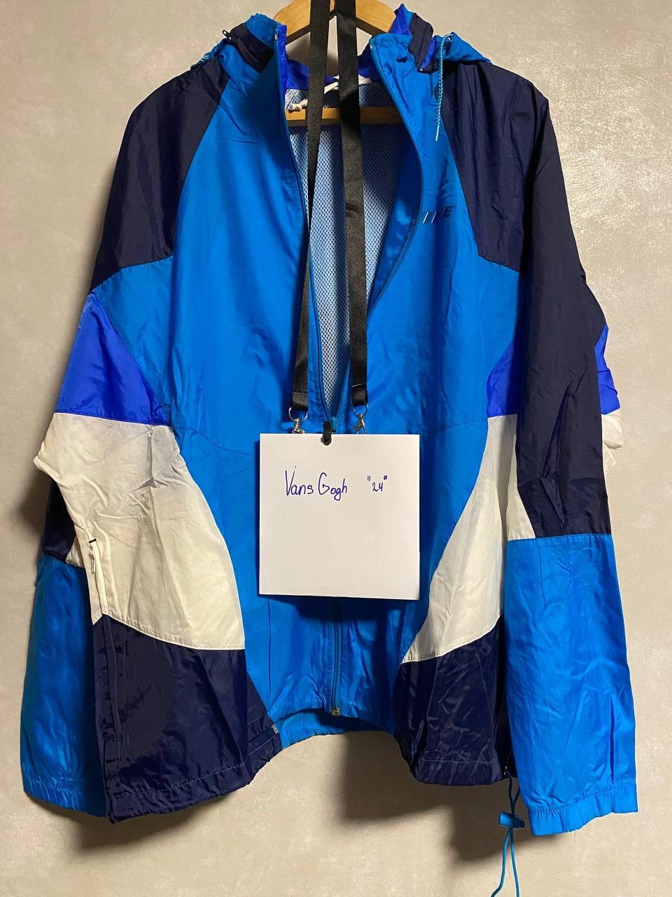 Nike × Vintage Vintage 90s Nike Spellout Windbreaker Jacket XL Size US XL / EU 56 / 4 - 2 Thumbnail