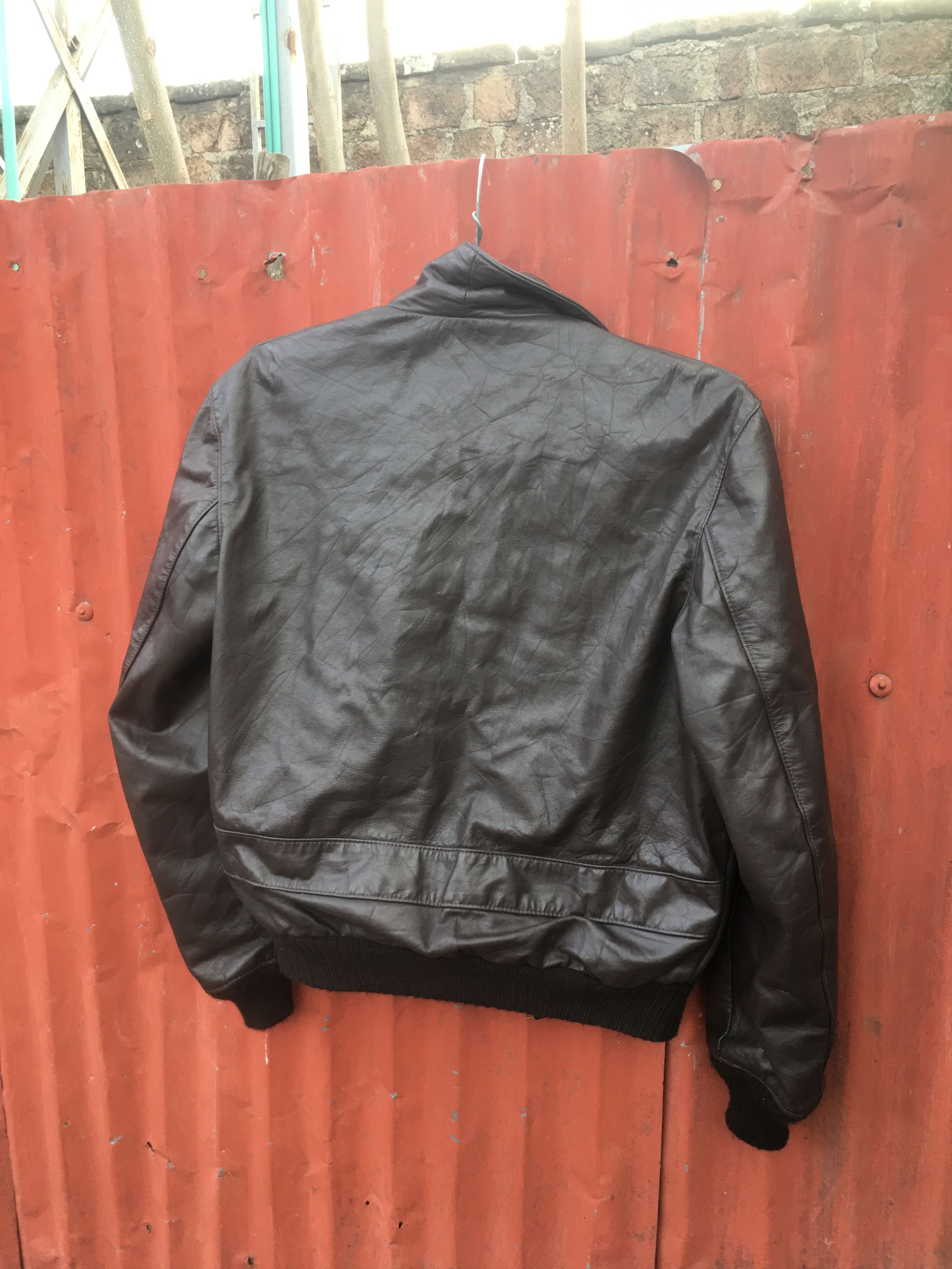 Other U.S Army Air force TYPE A-2 Brown Bomber Leather Jacket Size US S / EU 44-46 / 1 - 6 Thumbnail