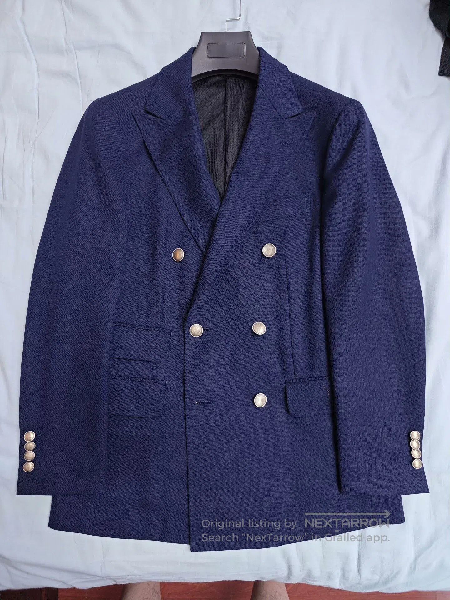Japanese Brand Italian VBC Wool Double-Breasted Blazer. Size US S / EU 44-46 / 1 - 5 Thumbnail