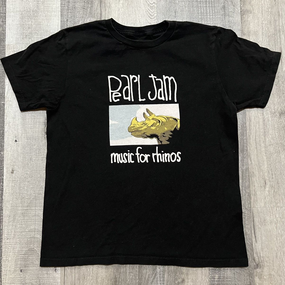 Band Tees Pearl Jam Music For Rhinos Black Rock Band Concert T Shirt Size US S / EU 44-46 / 1 - 1 Thumbnail