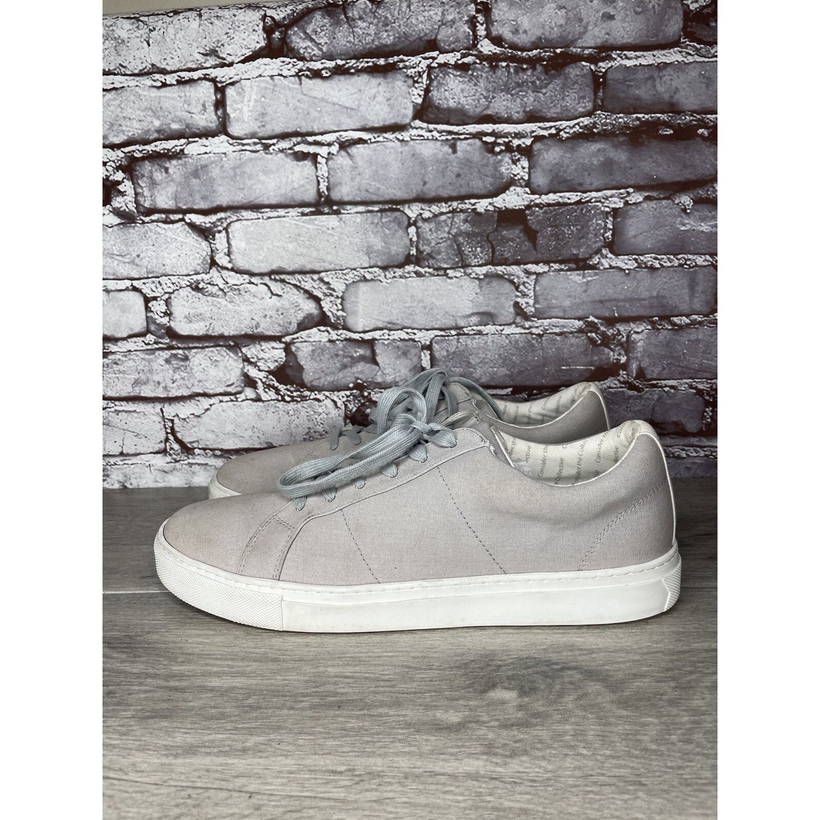 Greats Greats Gray Canvas Fabric Lace Up Low Casual Sneakers Shoes Size US 12 / EU 45 - 3 Thumbnail
