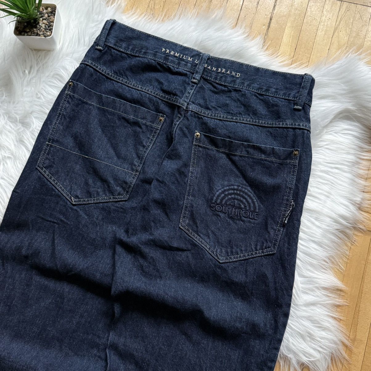 Southpole 📌 Vintage Southpole Rap Embroidered Logo Y2K Jeans Size US 32 / EU 48 - 2 Thumbnail