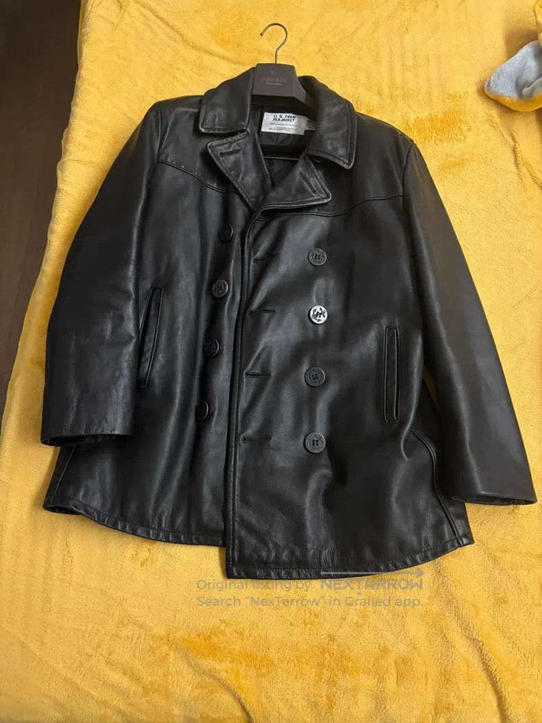 Schott Schott Cowhide navy coat Size US L / EU 52-54 / 3 - 1 Thumbnail