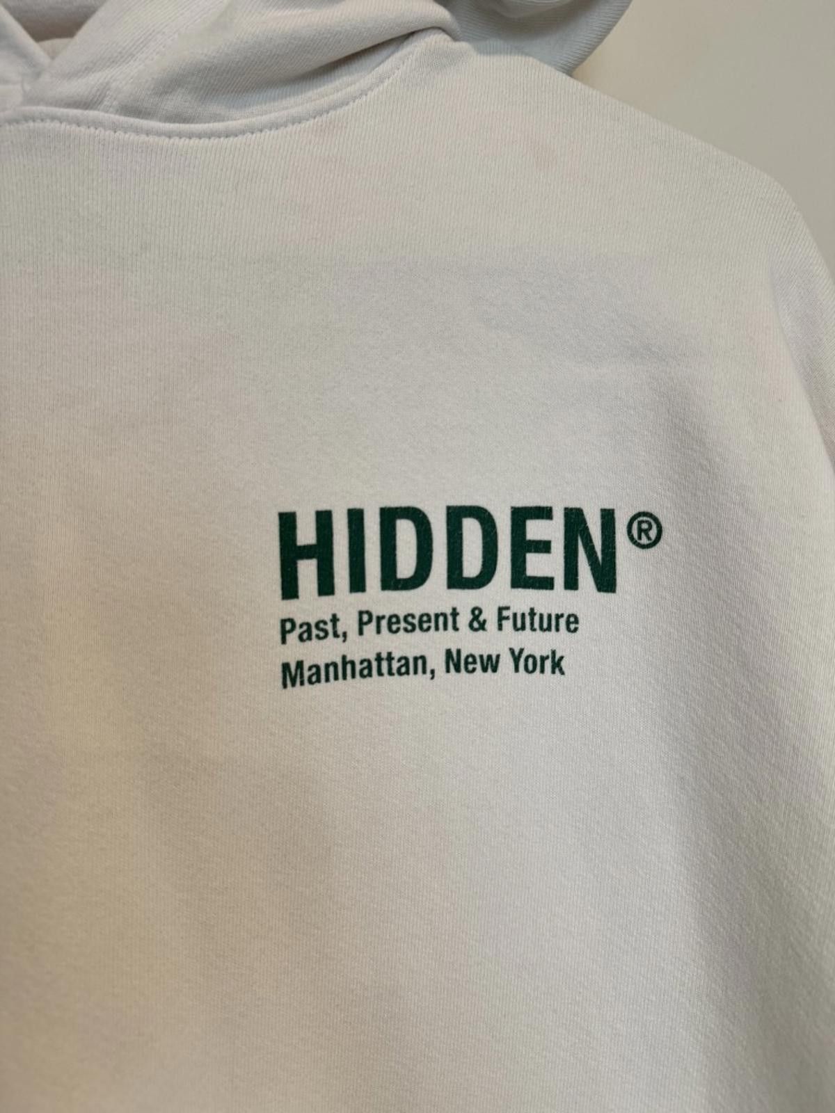 HIDDEN Hidden White Hoodie with Green Logo Size US L / EU 52-54 / 3 - 3 Thumbnail
