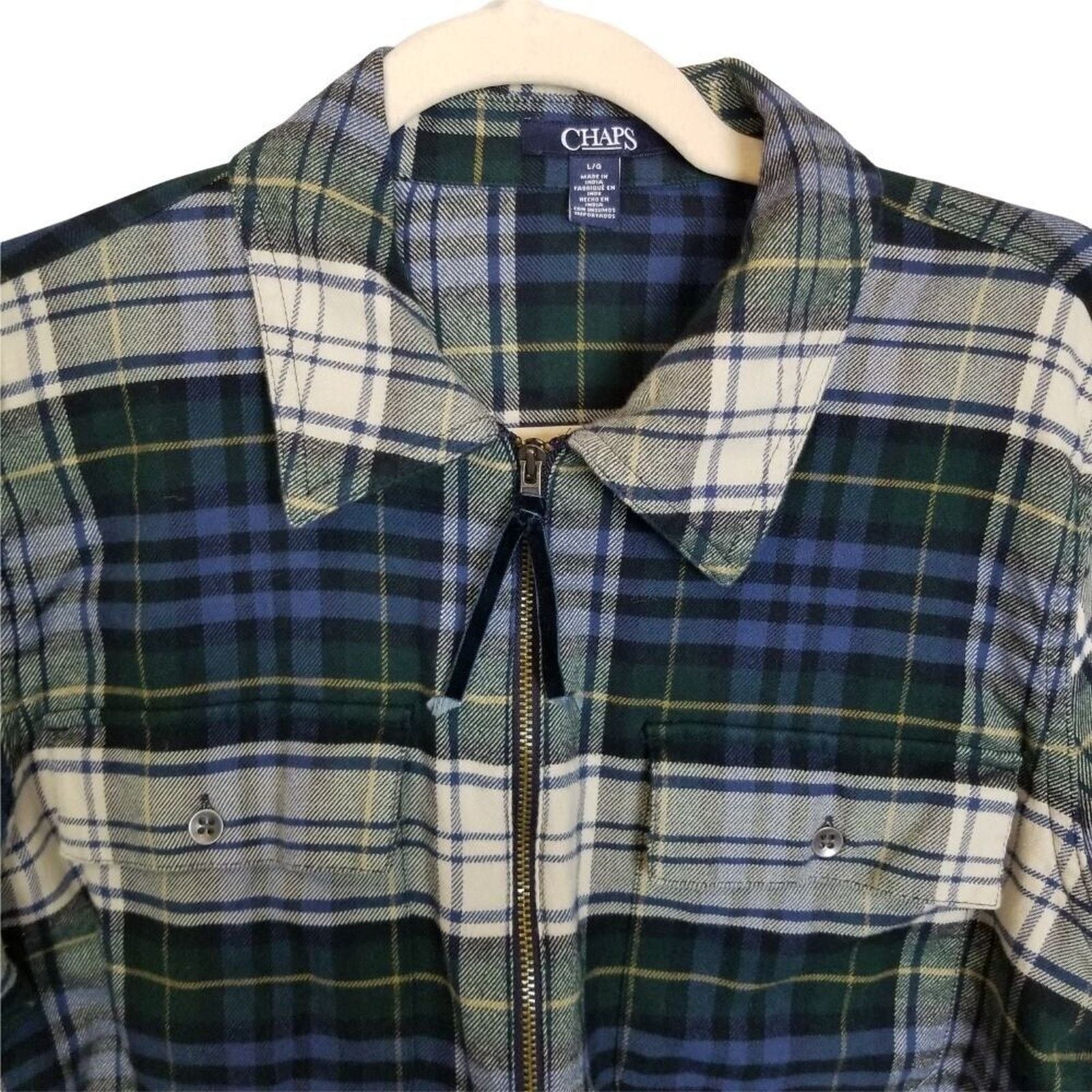 Chaps Ralph Lauren Chaps Ralph Lauren Men Full Zip Flannel Shirt Plaid L Preppy Size US L / EU 52-54 / 3 - 2 Thumbnail