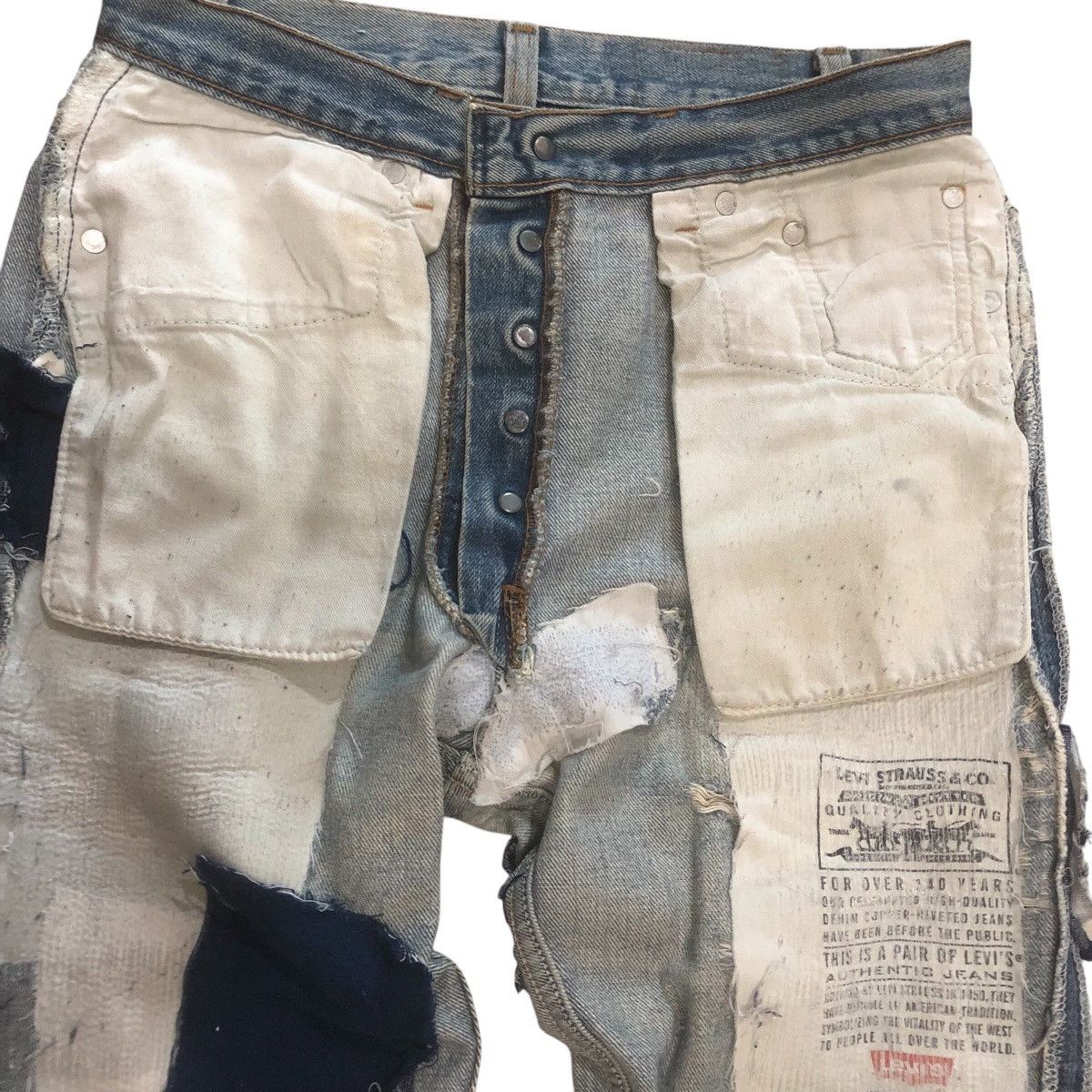 Levi's × Vintage 501 Button 552 Distress Denim Pants Size US 28 / EU 44 - 10 Thumbnail