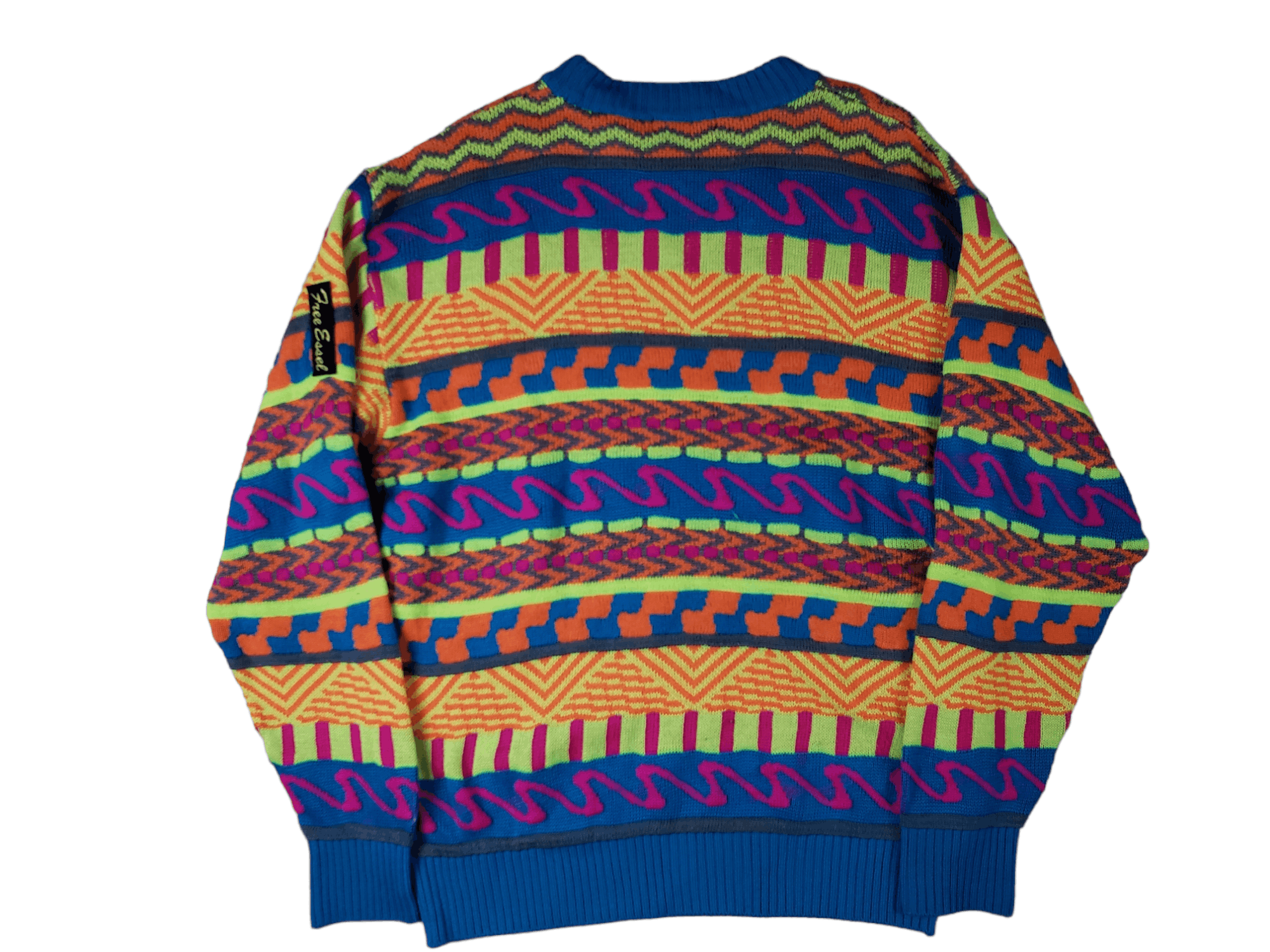 Japanese Brand Knitwear Embossed Pattern Coogi Style Size US L / EU 52-54 / 3 - 2 Thumbnail