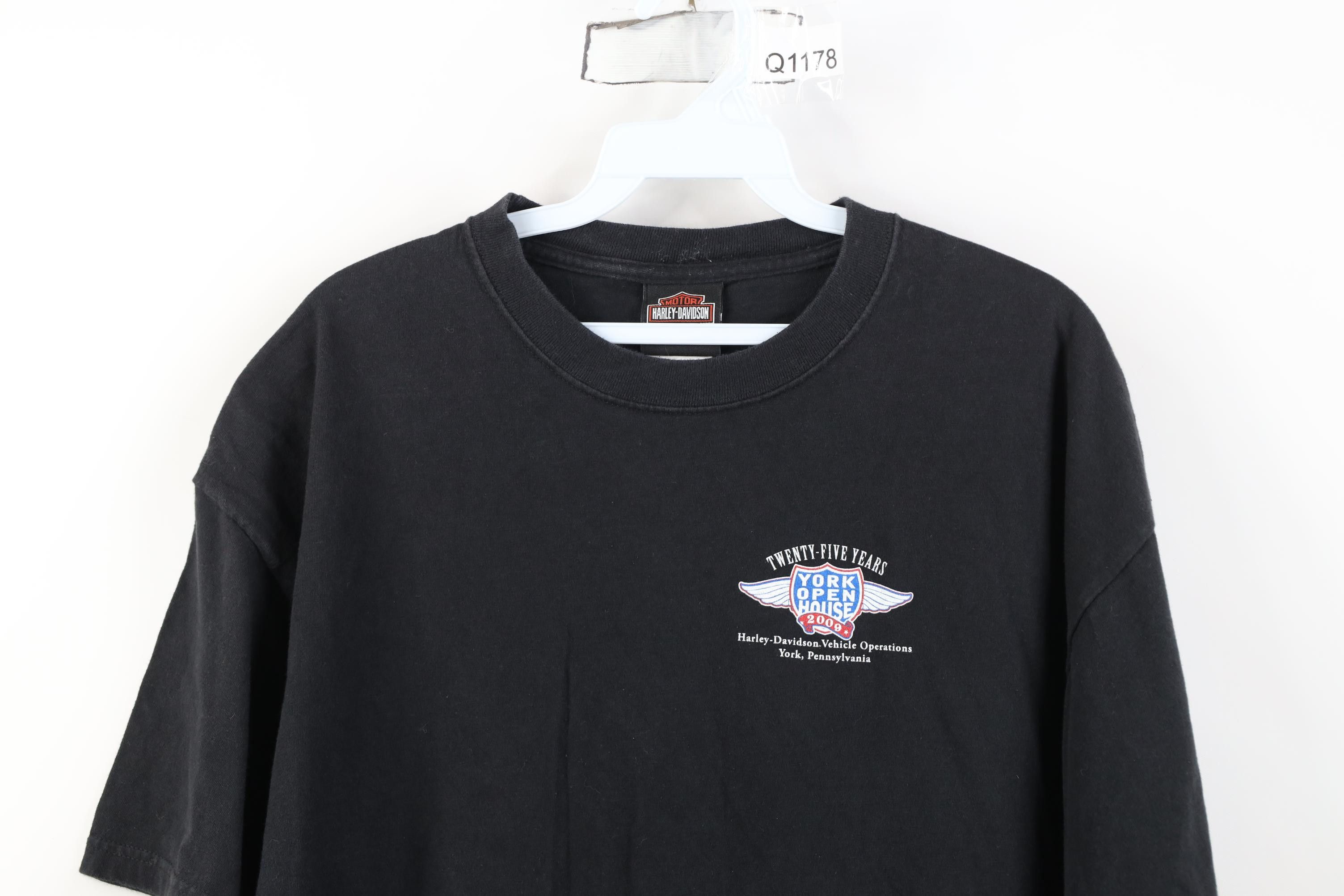 Harley Davidson Vintage Y2K Harley Davidson 2009 York Open House T-Shirt Size US XL / EU 56 / 4 - 2 Thumbnail