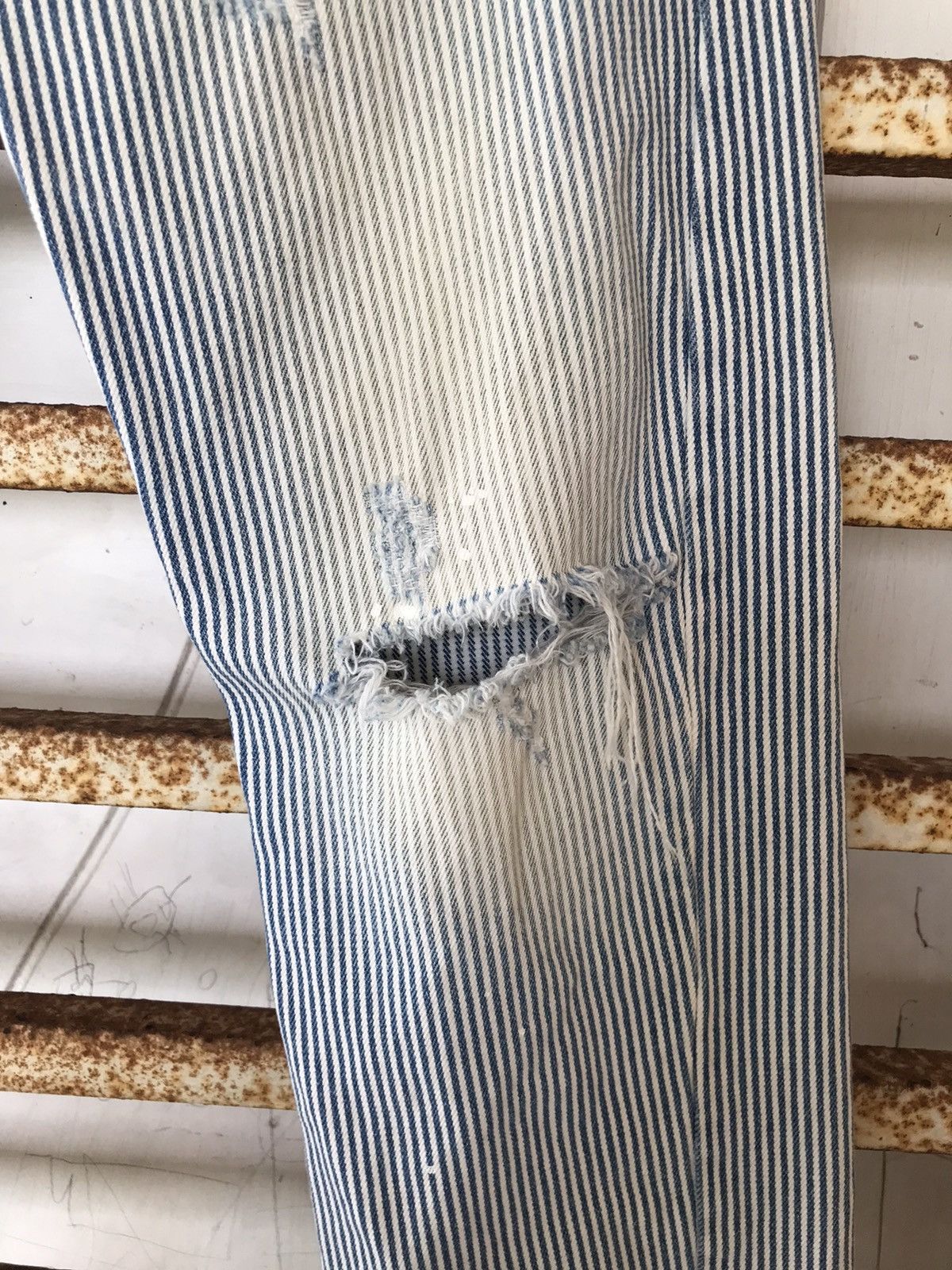 Japanese Brand × Seditionaries Japanese Hickory Bondage Zipper Jeans Slim Straight Size US 31 - 9 Thumbnail