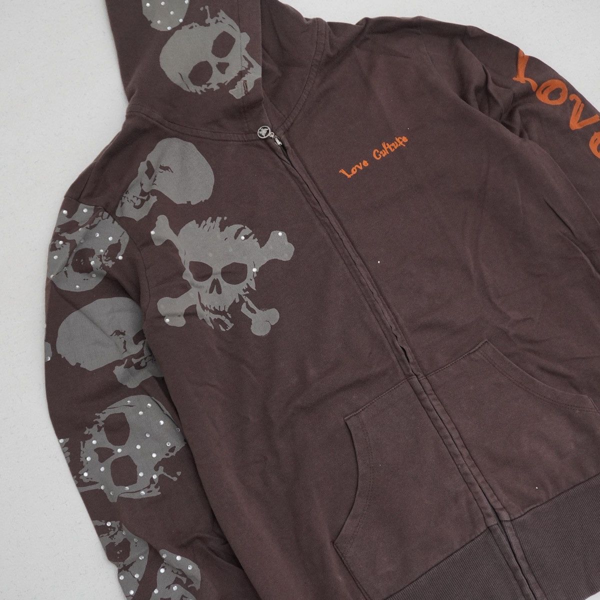 Le Grande Bleu (L.G.B.) Vintage Y2K Hoodie Love Culture Skull Gothic lgb Style Size US L / EU 52-54 / 3 - 3 Thumbnail