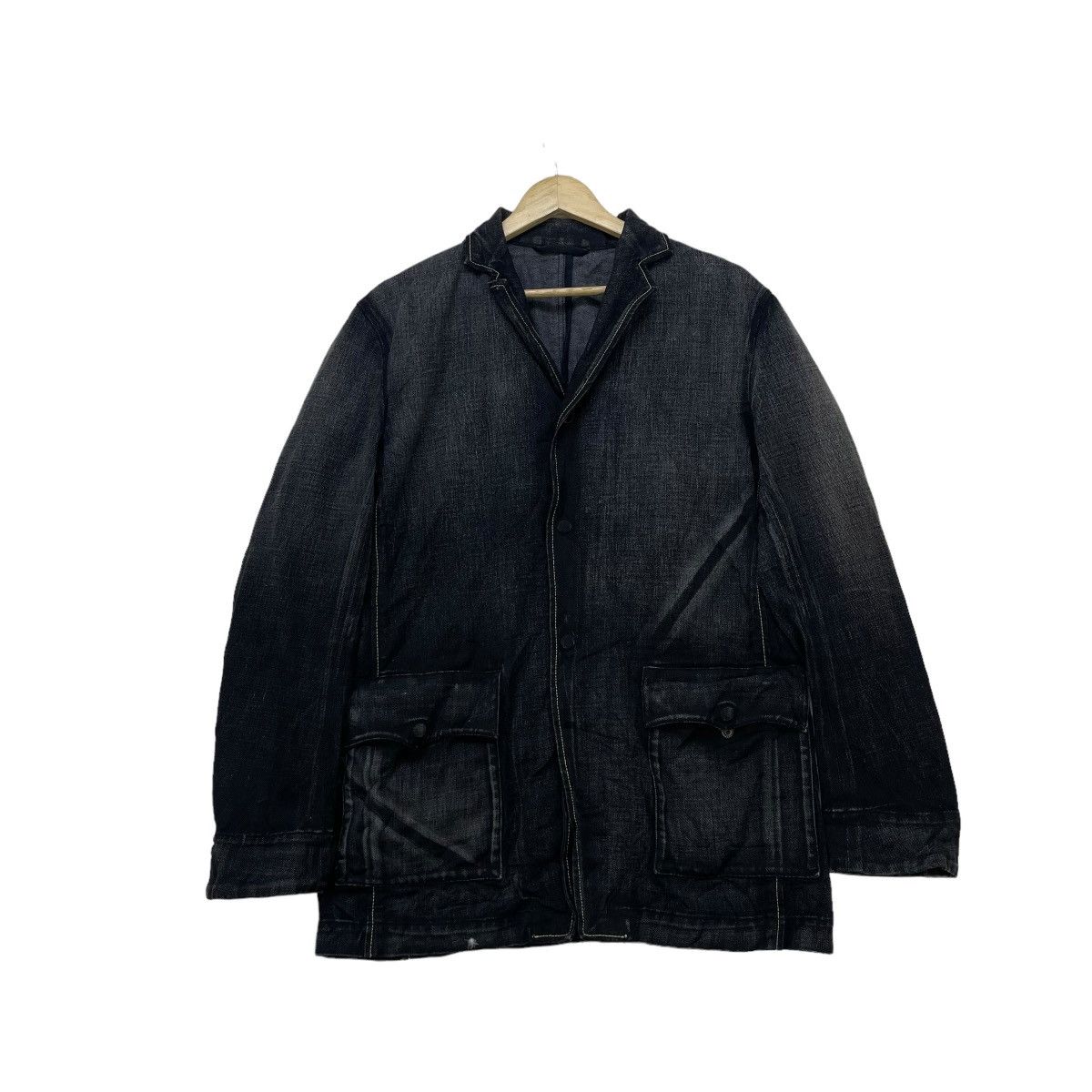 Levi's Levis Denim Worker Style Faded Jacket Size US M / EU 48-50 / 2 - 2 Thumbnail