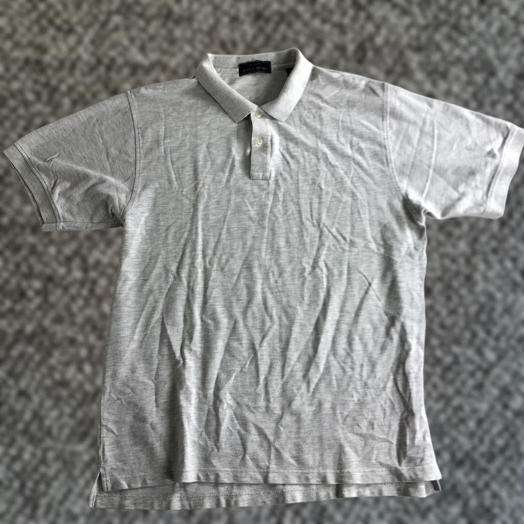 Vintage John Ashford Polo Shirt Men Size 2XLT Gray 100% Cotton Short Sleeve R49 Size US XXL / EU 58 / 5 - 1 Thumbnail