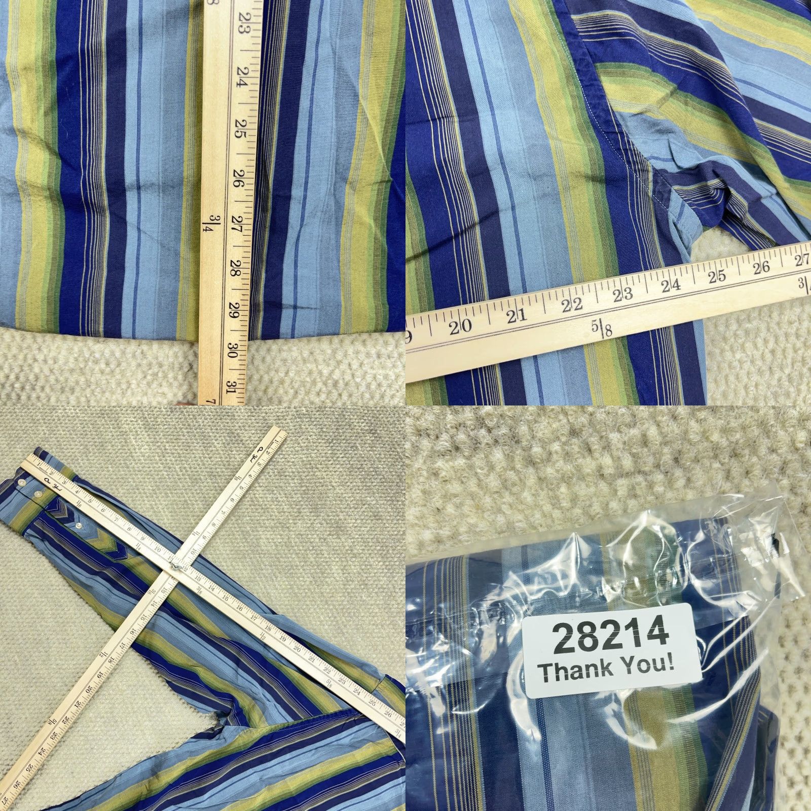 Robert Graham Robert Graham Shirt Men 3XL Button-Up Color Blue Striped Casual Modern Preppy Wear Dress Size 48R - 8 Thumbnail