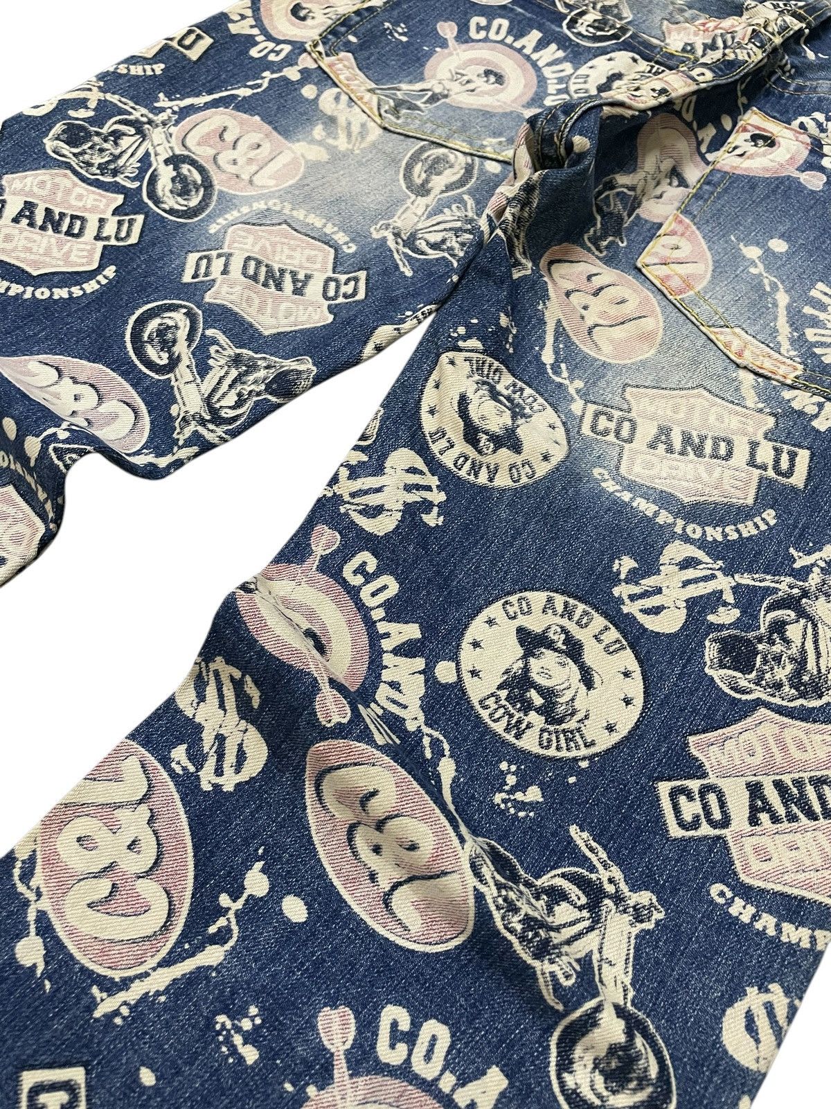 Hysteric Glamour Hysteric Glamour Style Co&Lu Japan All Over Print Jeans Size US 30 / EU 46 - 16 Thumbnail