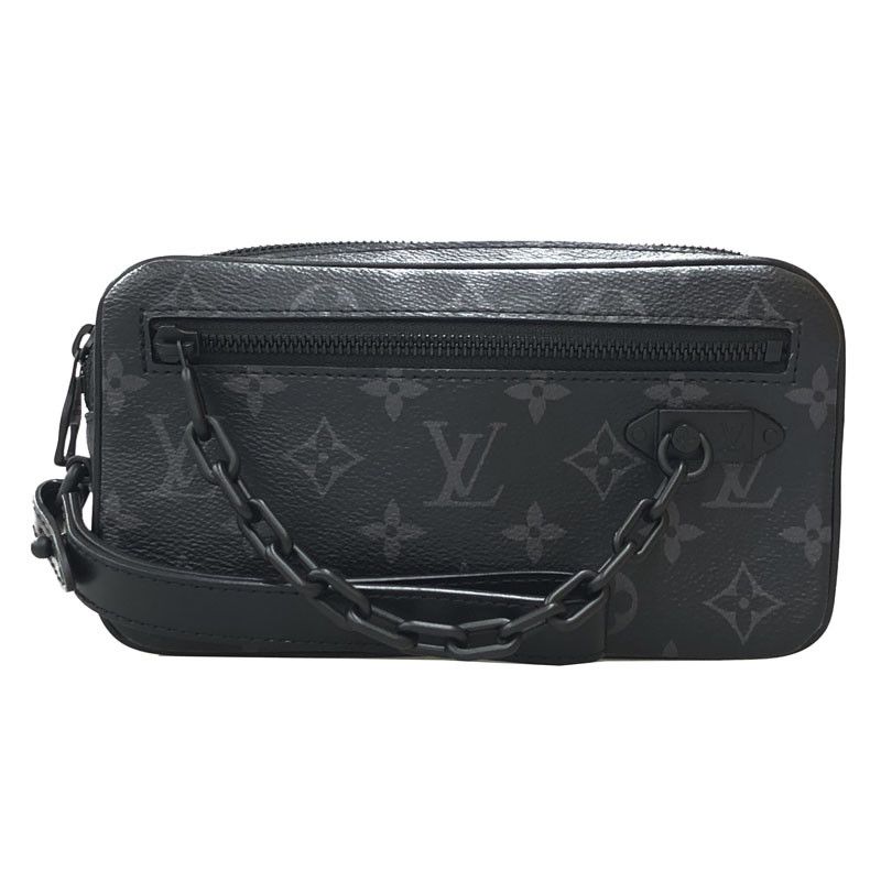8065 - Louis Vuitton Pochette Volga Clutch Bag Monogram Eclipse Virgil  Abloh