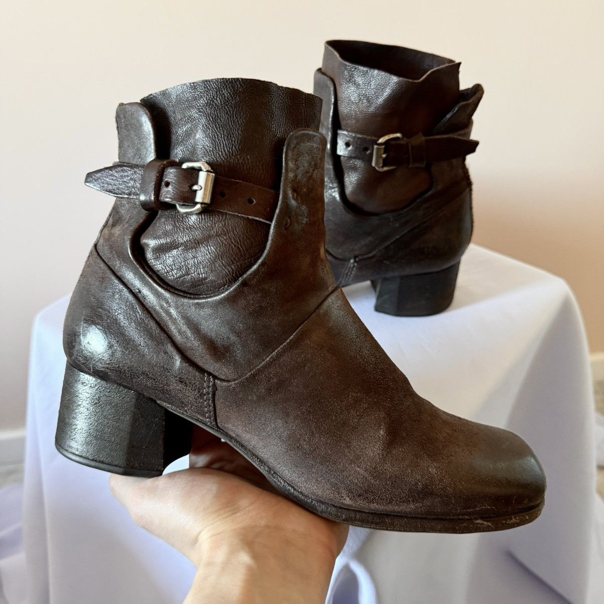 Dirk Bikkembergs AS 98 Airstep Vintage Ankle Straps Boots Rick Owens Vibe Size US 9 / IT 39 - 5 Thumbnail