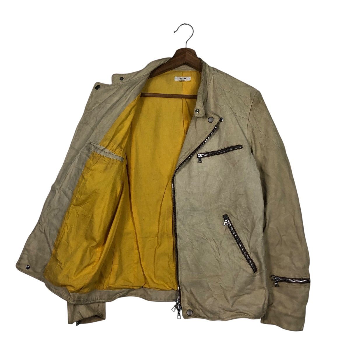Japanese Brand Vintage Biker Leather Jacket Phase Riri Zipper Issey Miyake Size US S / EU 44-46 / 1 - 12 Thumbnail