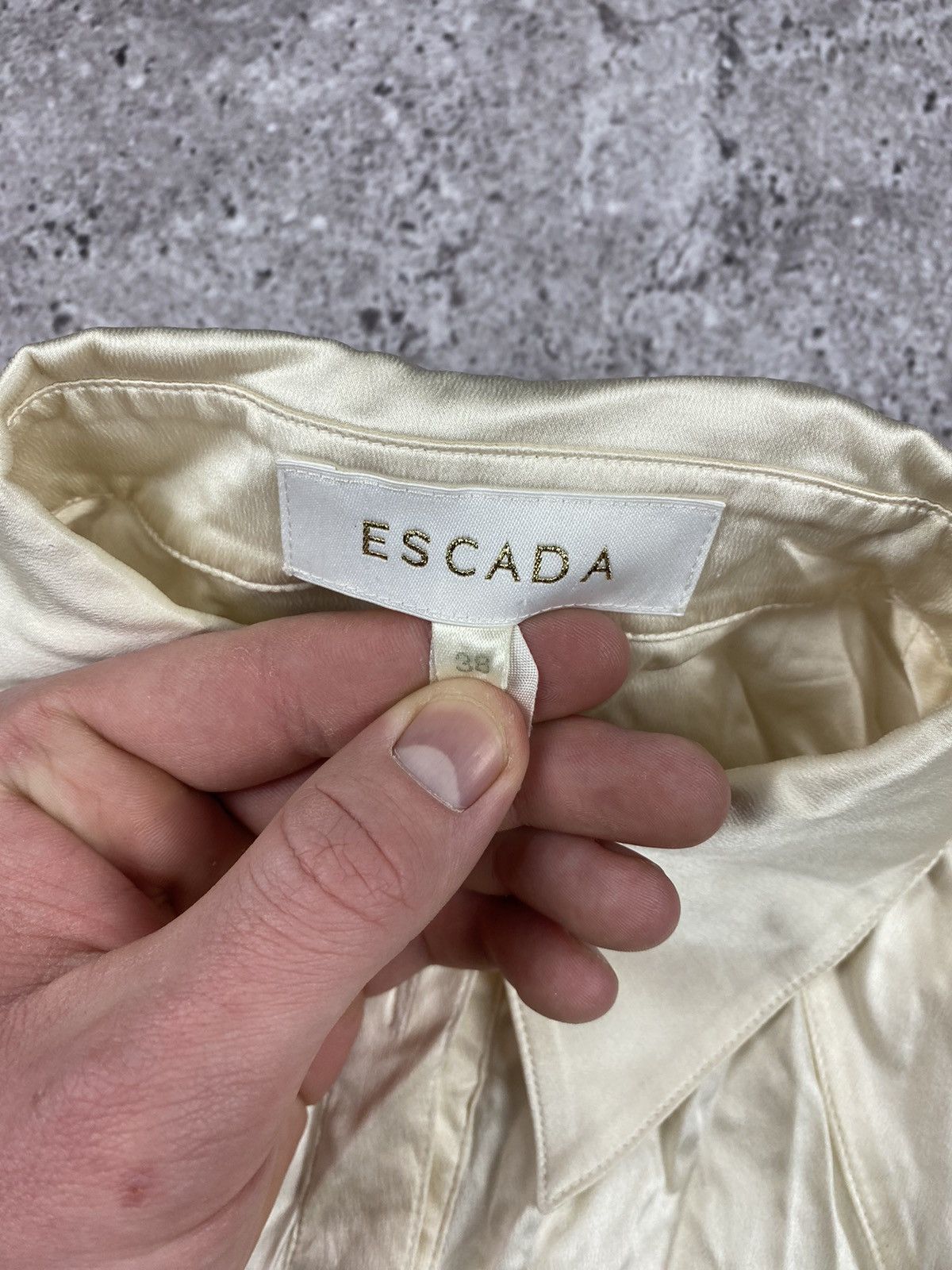 Escada × Vintage Vintage Y2K luxury designer escada silk T-shirt+skirt Size XS / US 0-2 / IT 36-38 - 5 Thumbnail