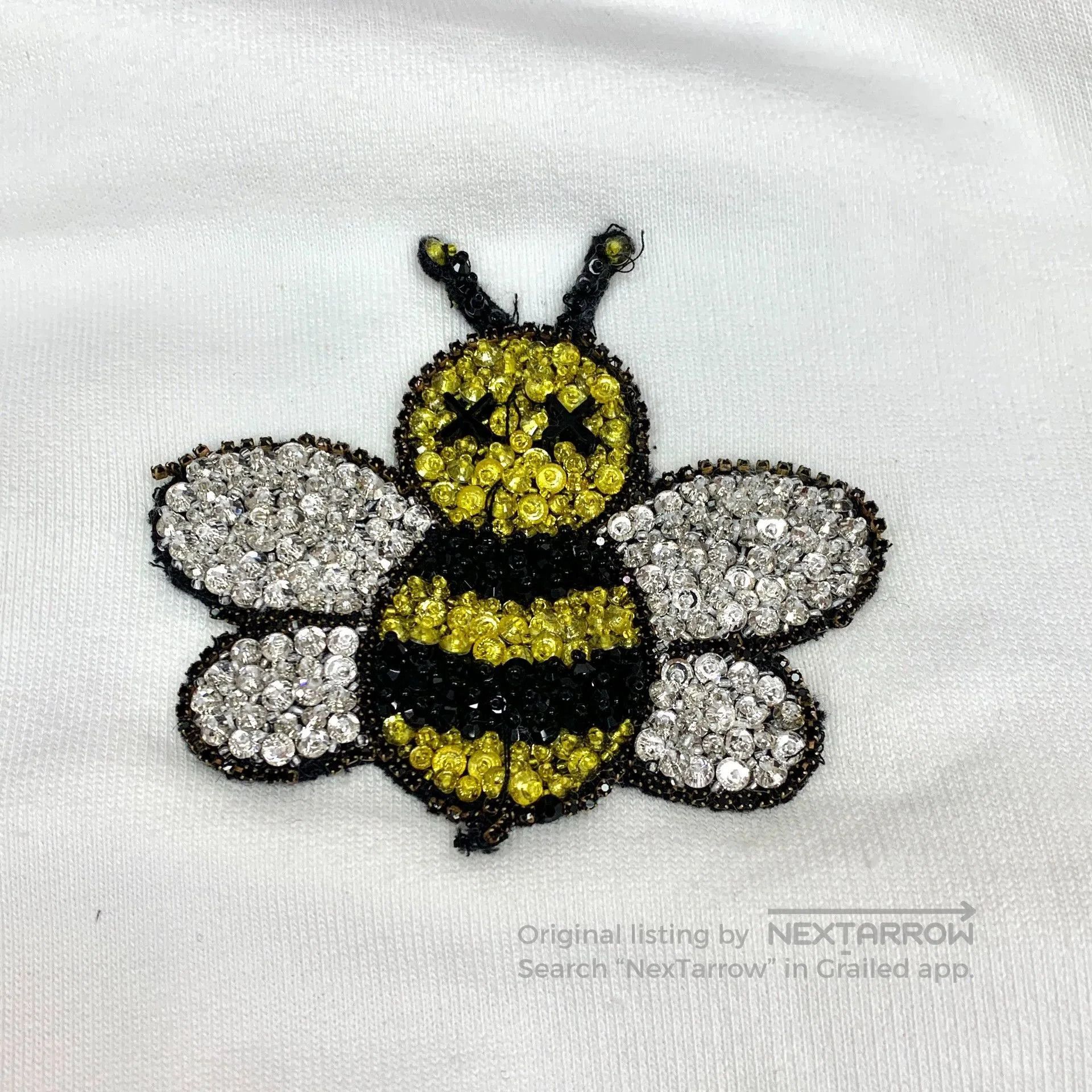 Dior white bee embellished long sleeve sweatshirt. Size US L / EU 52-54 / 3 - 5 Thumbnail