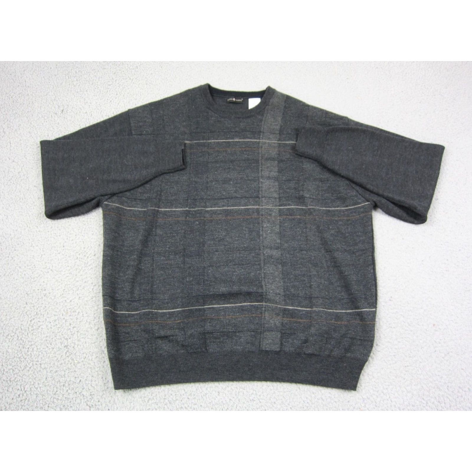 Cotton Traders VINTAGE Cotton Traders Sweater Mens XL Gray Plaid Wool Blend Crewneck 90s City Preppy All Seasons Mens Size US XL / EU 56 / 4 - 2 Thumbnail