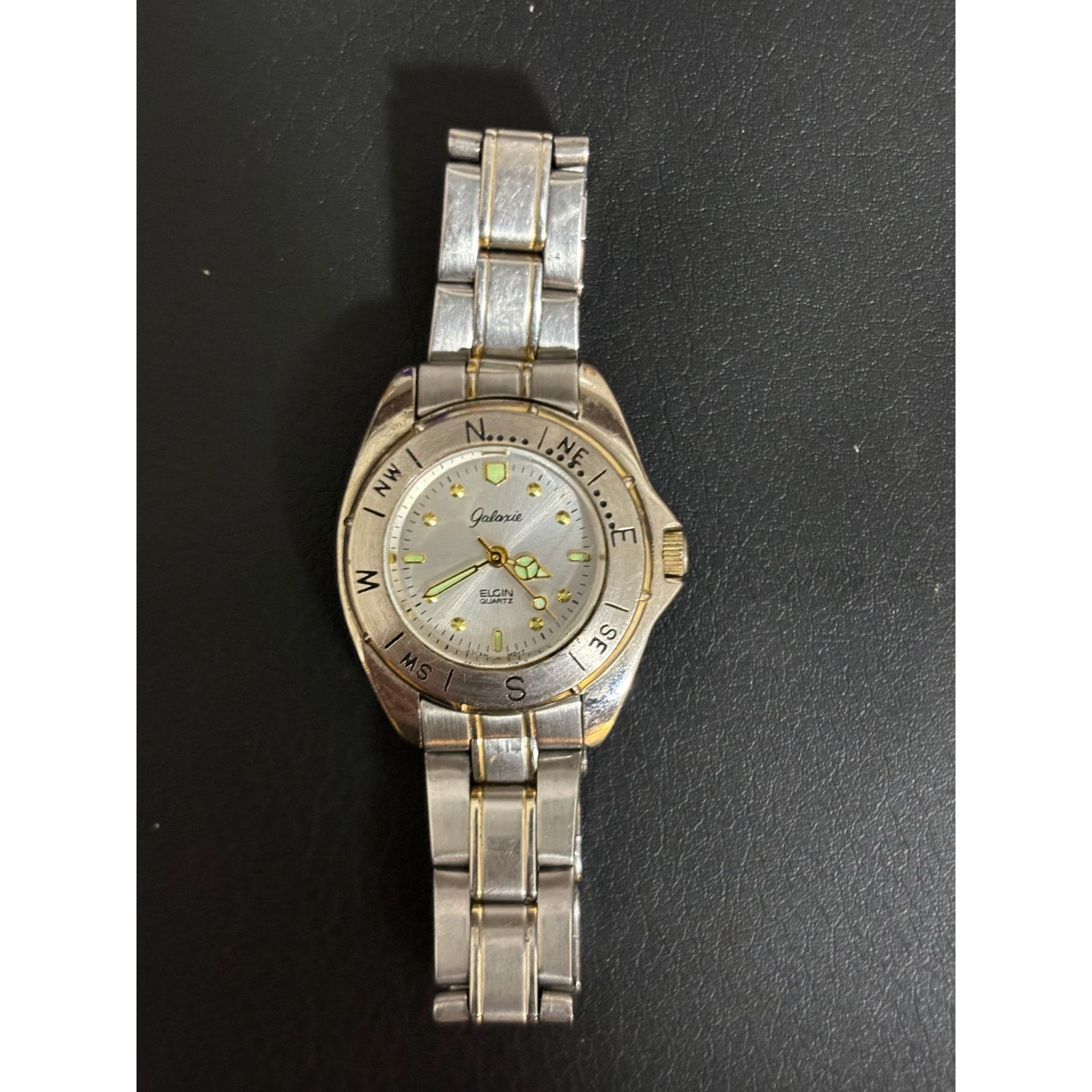 Elgin National Watch Company Vintage Galaxy By Elgin 2-Tone Womens Watch. New Battery. Size ONE SIZE - 5 Thumbnail