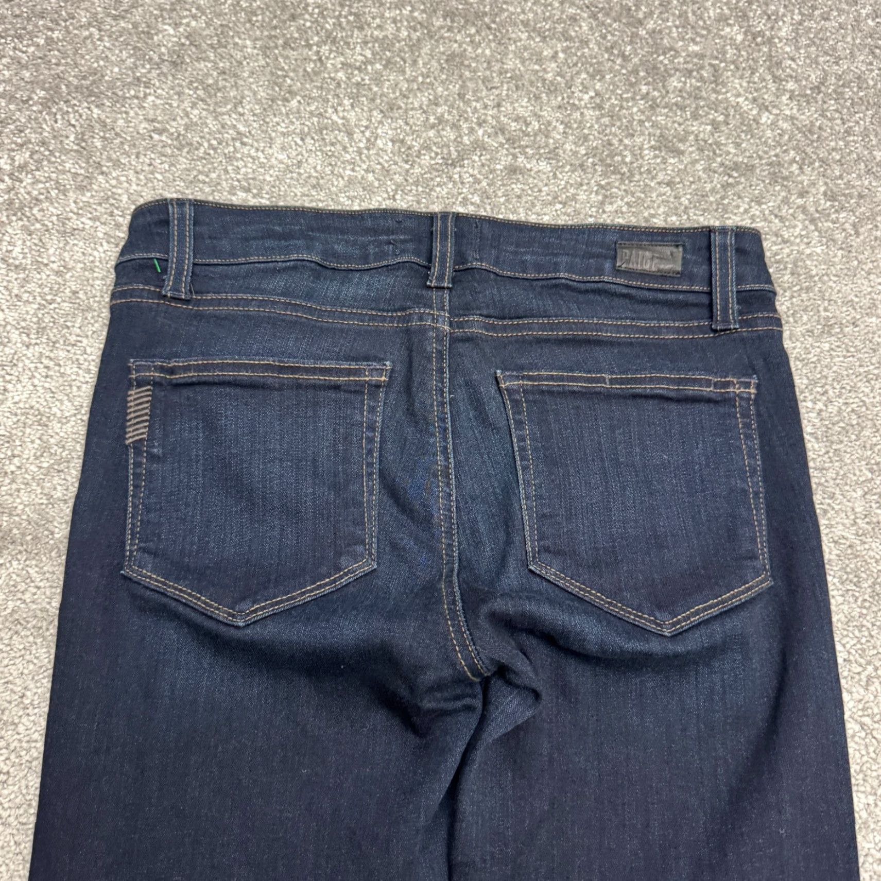 Paige Paige Skyline Jeans Womens 27 Skinny Denim Black Dark Wash Mid Rise 5-Pocket Stretch Size 26" / US 2 / IT 38 - 4 Thumbnail
