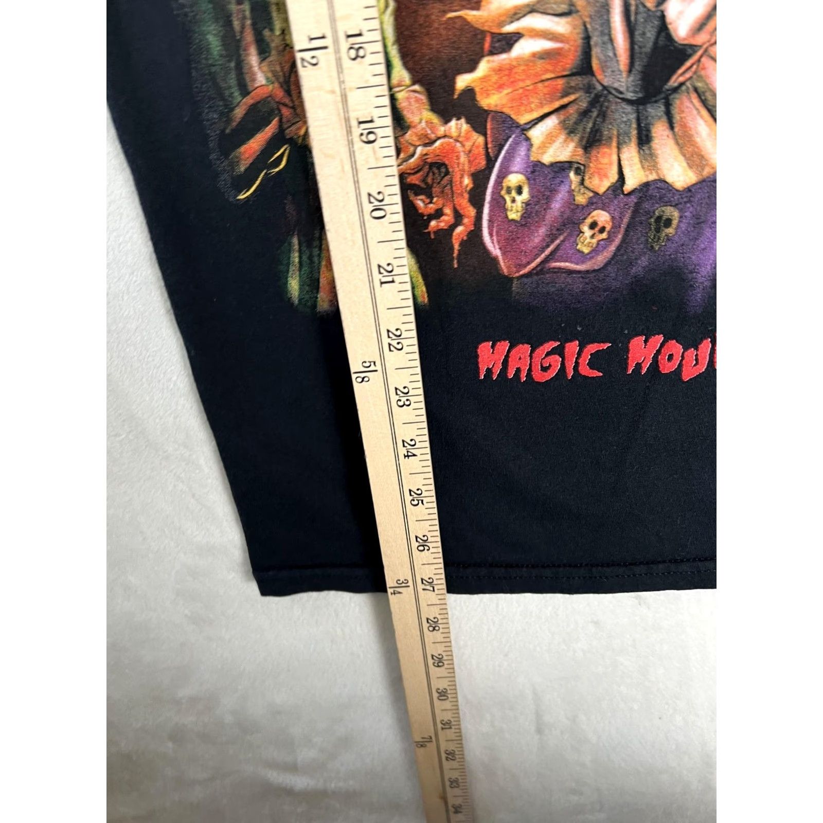 Fruit Of The Loom Six Flags Fright Fest Magic Mountain T-Shirt Mens Small Black Clown Halloween Shirt Size US S / EU 44-46 / 1 - 4 Thumbnail
