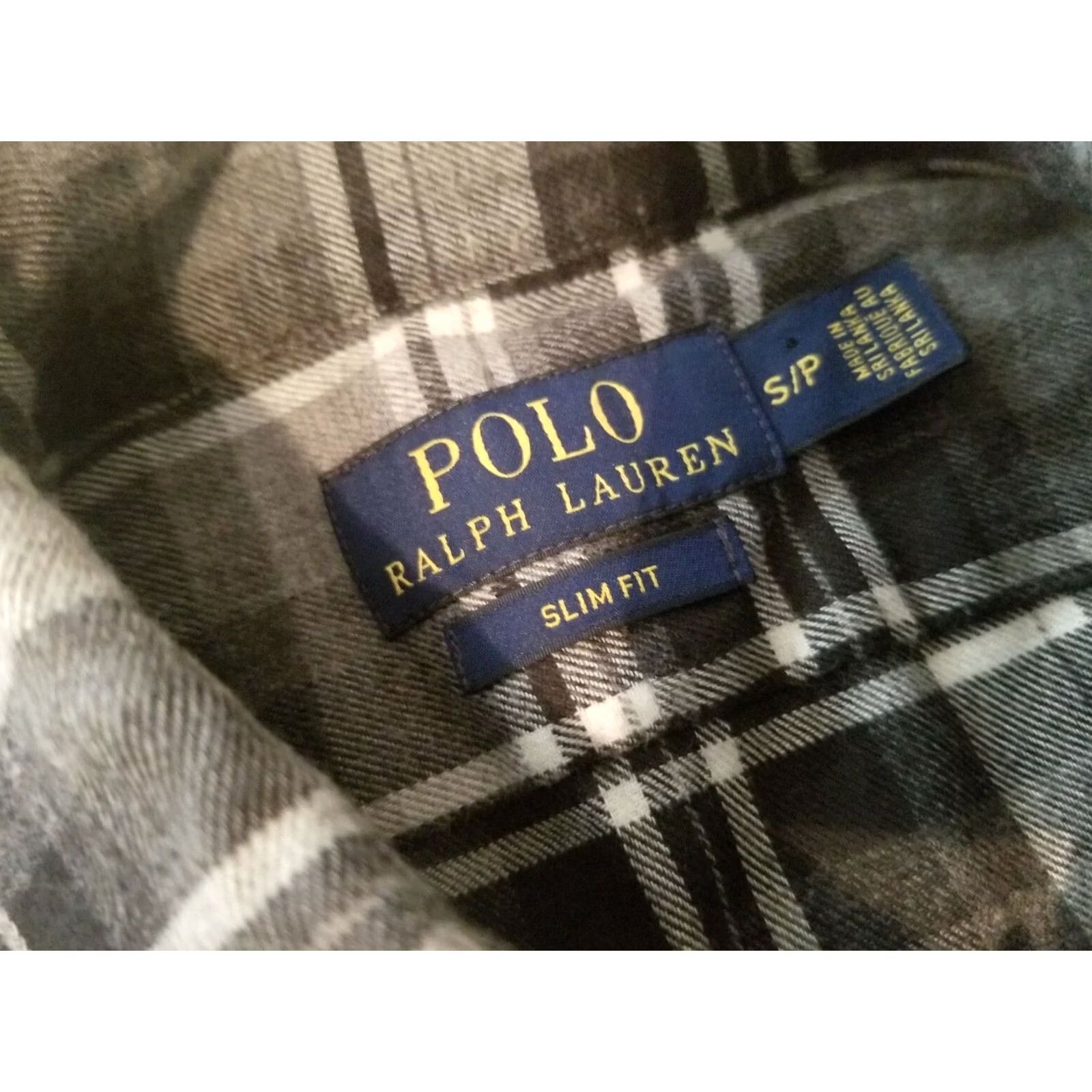 Polo Ralph Lauren Polo Ralph Lauren Shirt Mens S Small Slim Gray Button Cotton Size 36R - 4 Thumbnail
