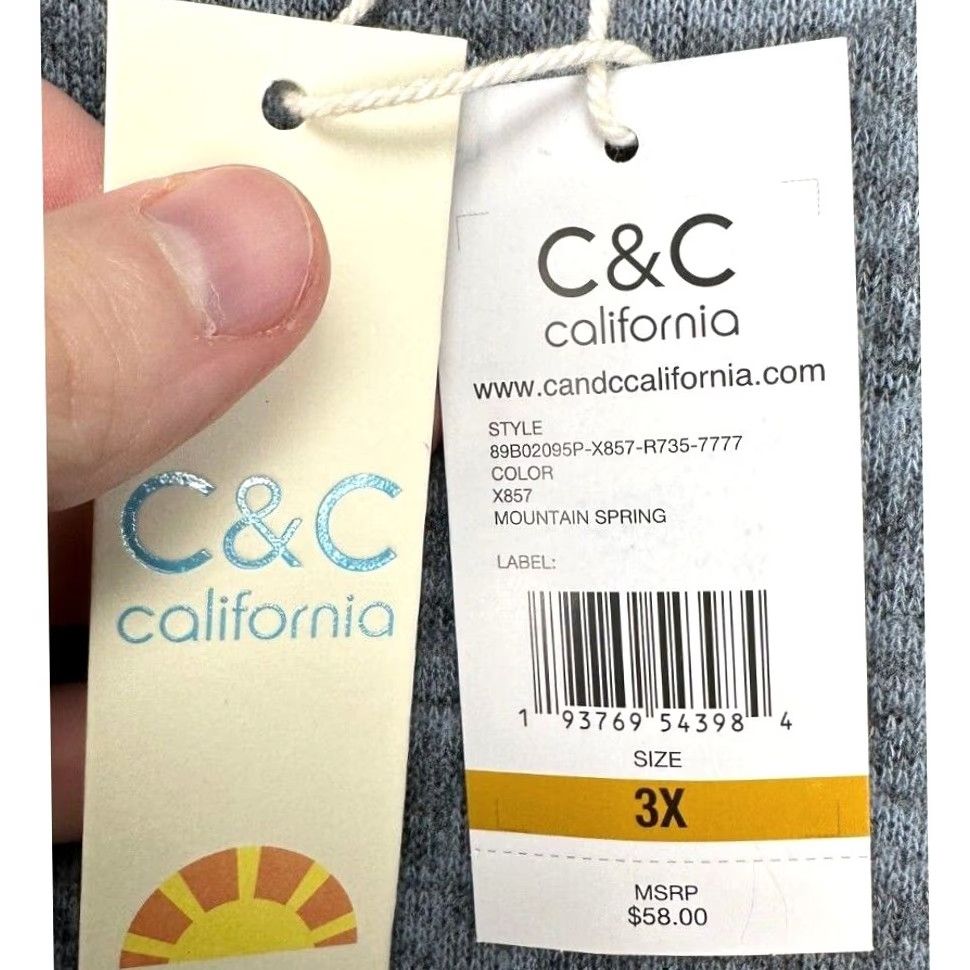 Vintage C&C California Sweater Dolman Sleeve Mock Neck Pullover Heather Gray 3X Womens Casual Pullover Knit Marled Relaxed Fit Oversized Size XXL / US 16-18 / IT 52-54 - 3 Thumbnail