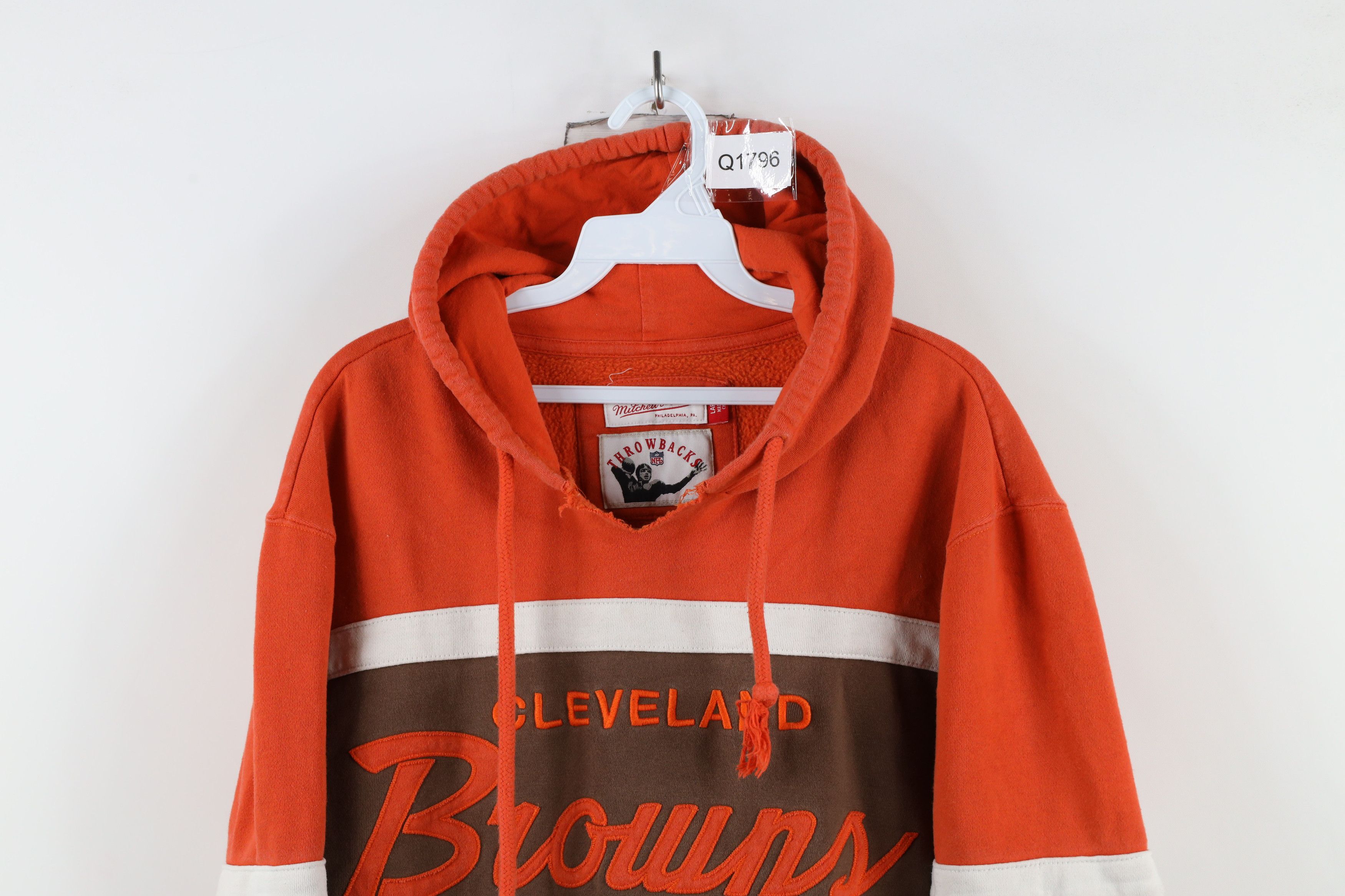 Mitchell & Ness × Vintage Retro Mitchell & Ness Cleveland Browns Football Hoodie Size US L / EU 52-54 / 3 - 2 Thumbnail