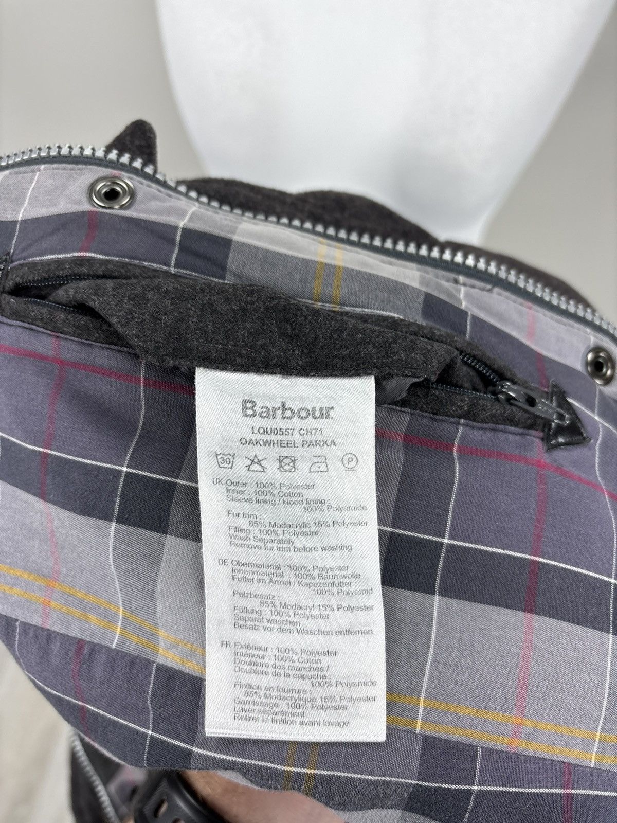 Barbour × Designer Womens parka Barbour International Size 6 Color Gray Size M / US 6-8 / IT 42-44 - 14 Thumbnail