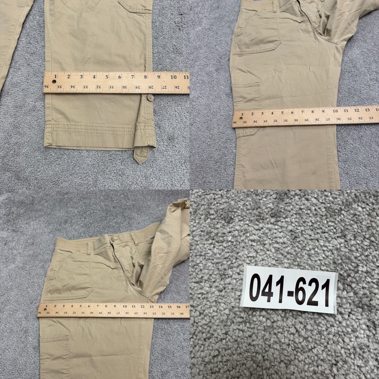 Lee VINTAGE Lee Relaxed Fit Mid Rise Cargo Capri Cropped Pants Womens M Khaki Cotton Size 32" / US 10 / IT 46 - 9 Thumbnail